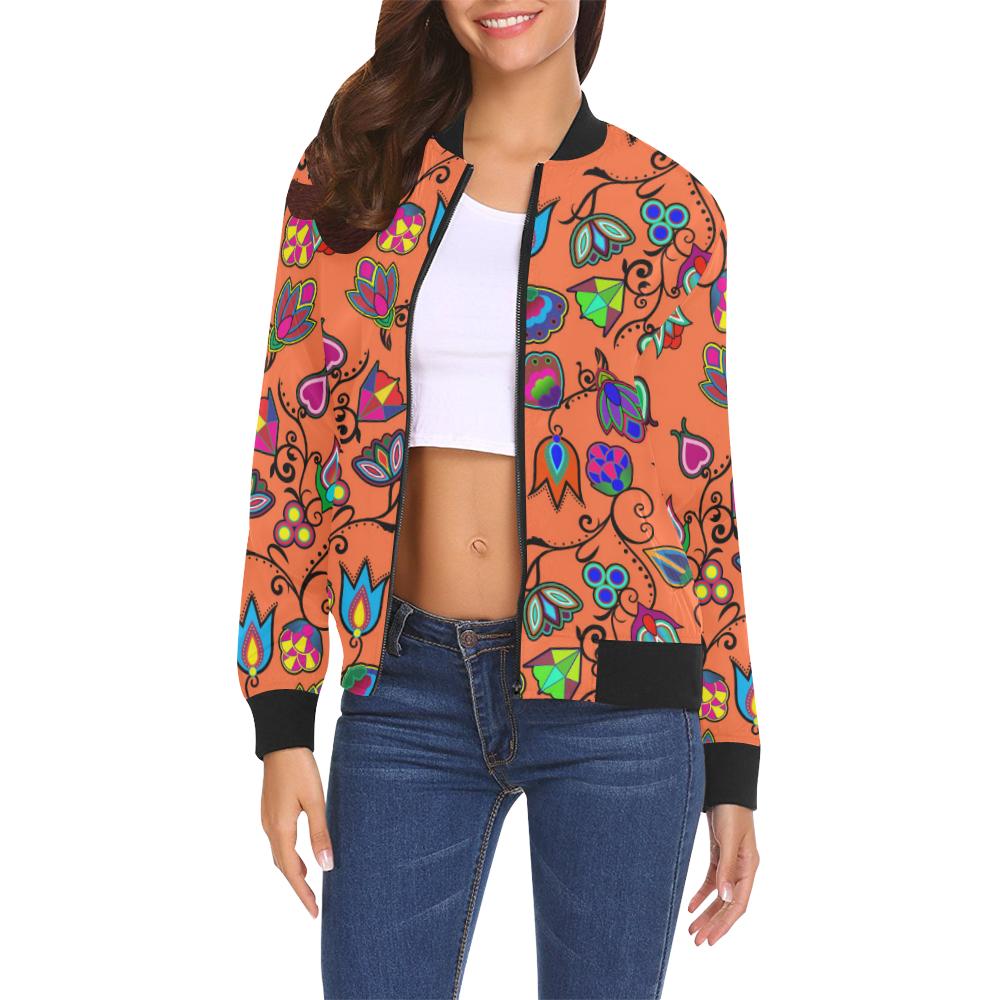 Indigenous Paisley - Sierra All Over Print Bomber Jacket for Women (Model H19) All Over Print Bomber Jacket for Women (H19) e-joyer 