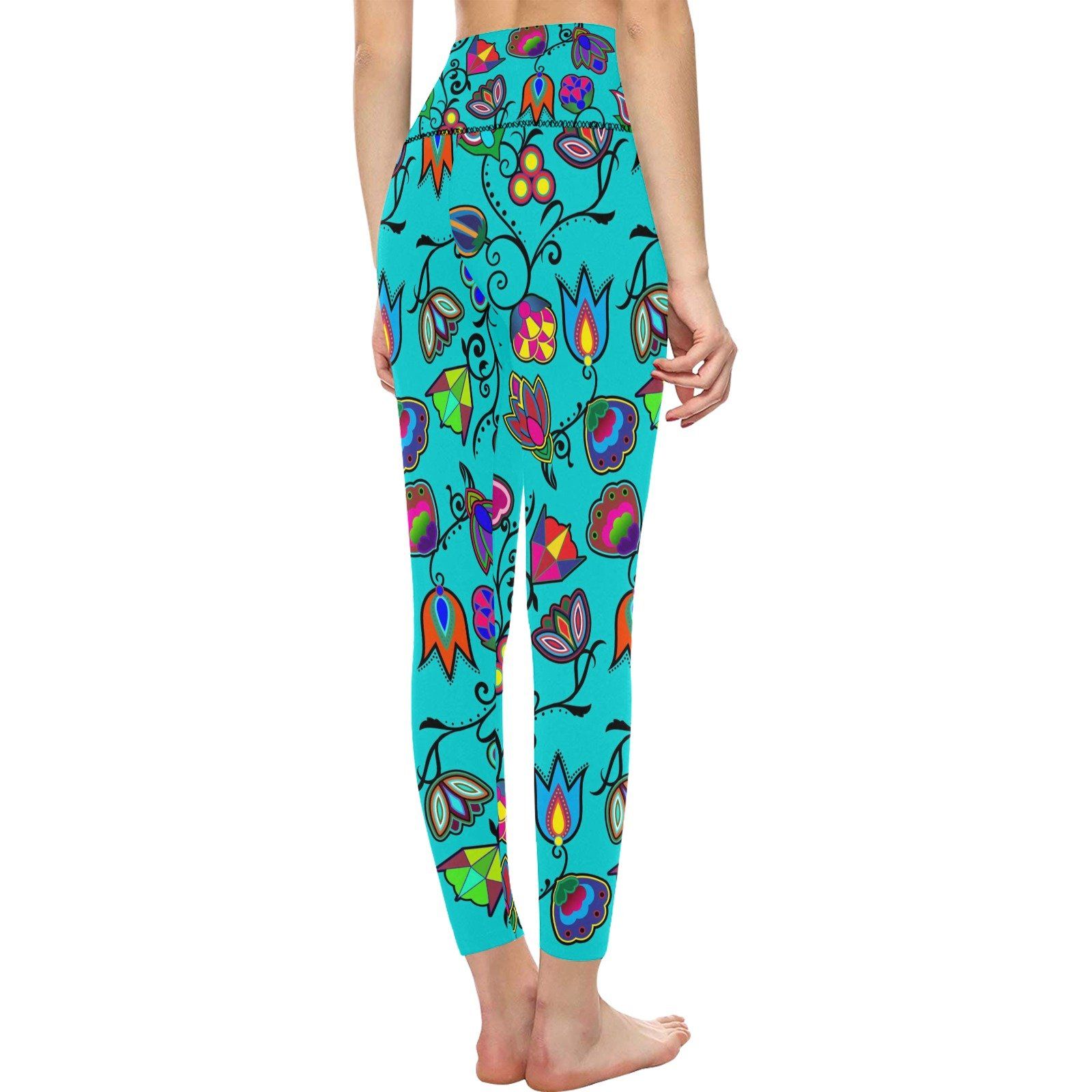 Indigenous Paisley Sky All Over Print High-Waisted Leggings (Model L36) High-Waisted Leggings (L36) e-joyer 