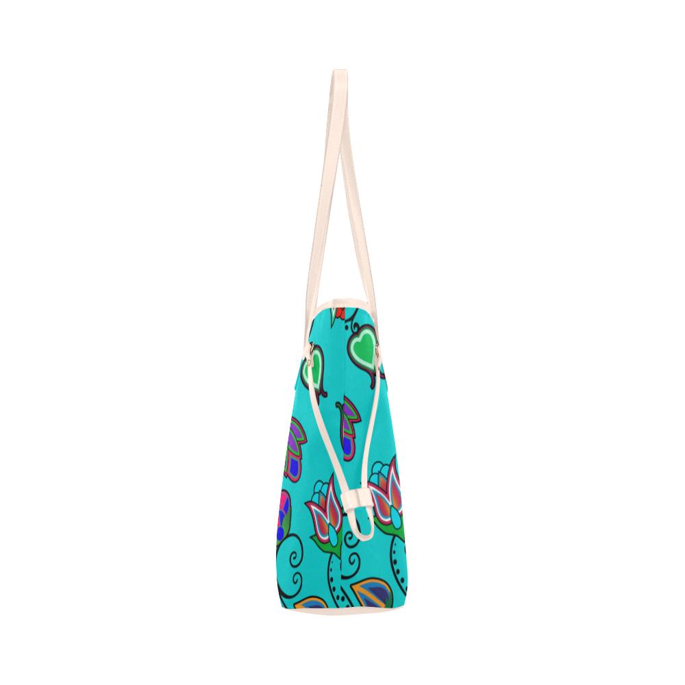 Indigenous Paisley - Sky Clover Canvas Tote Bag (Model 1661) Clover Canvas Tote Bag (1661) e-joyer 