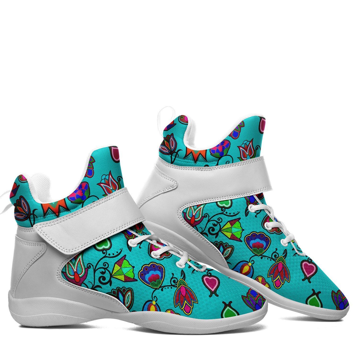 Indigenous Paisley Sky Ipottaa Basketball / Sport High Top Shoes - White Sole 49 Dzine 