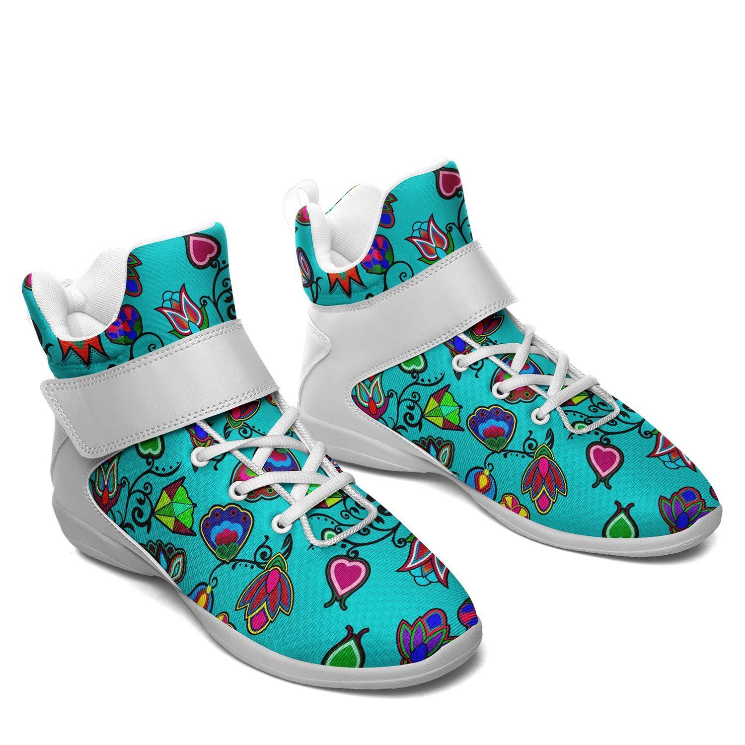 Indigenous Paisley Sky Ipottaa Basketball / Sport High Top Shoes - White Sole 49 Dzine 