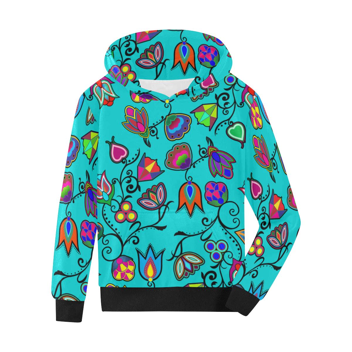 Indigenous Paisley Sky Kids' All Over Print Hoodie (Model H38) Kids' AOP Hoodie (H38) e-joyer 