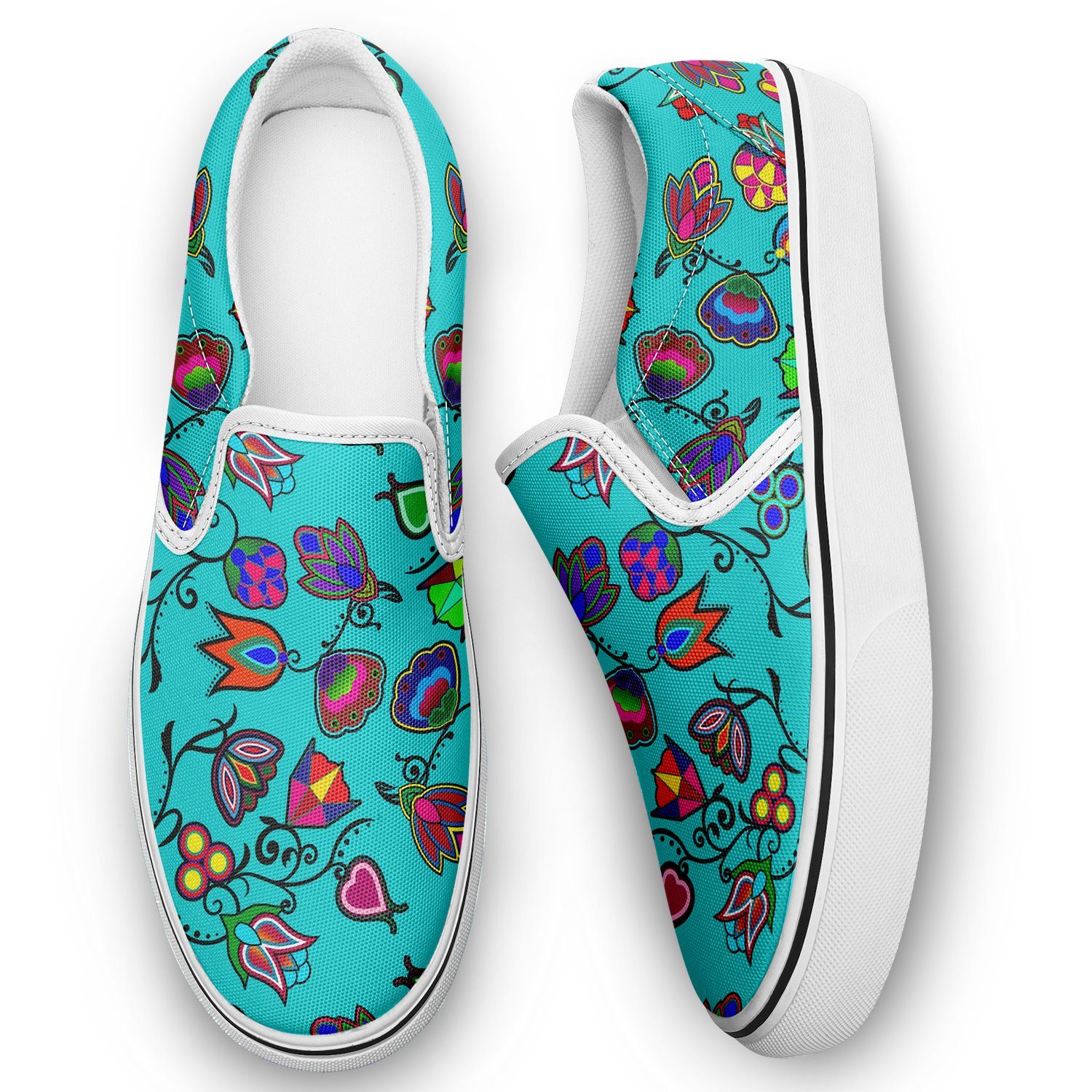 Indigenous Paisley Sky Otoyimm Canvas Slip On Shoes 49 Dzine 