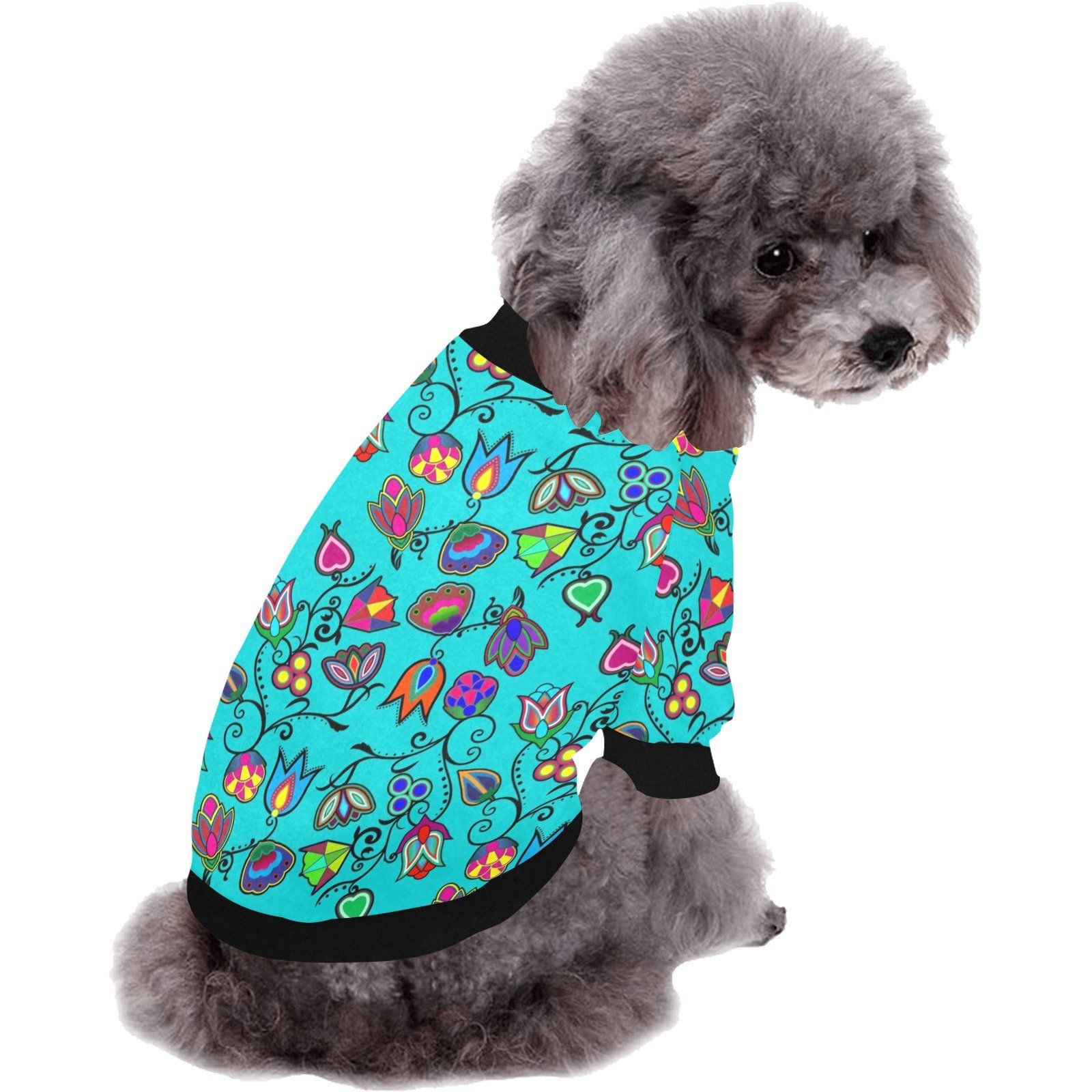 Indigenous Paisley Sky Pet Dog Round Neck Shirt Pet Dog Round Neck Shirt e-joyer 