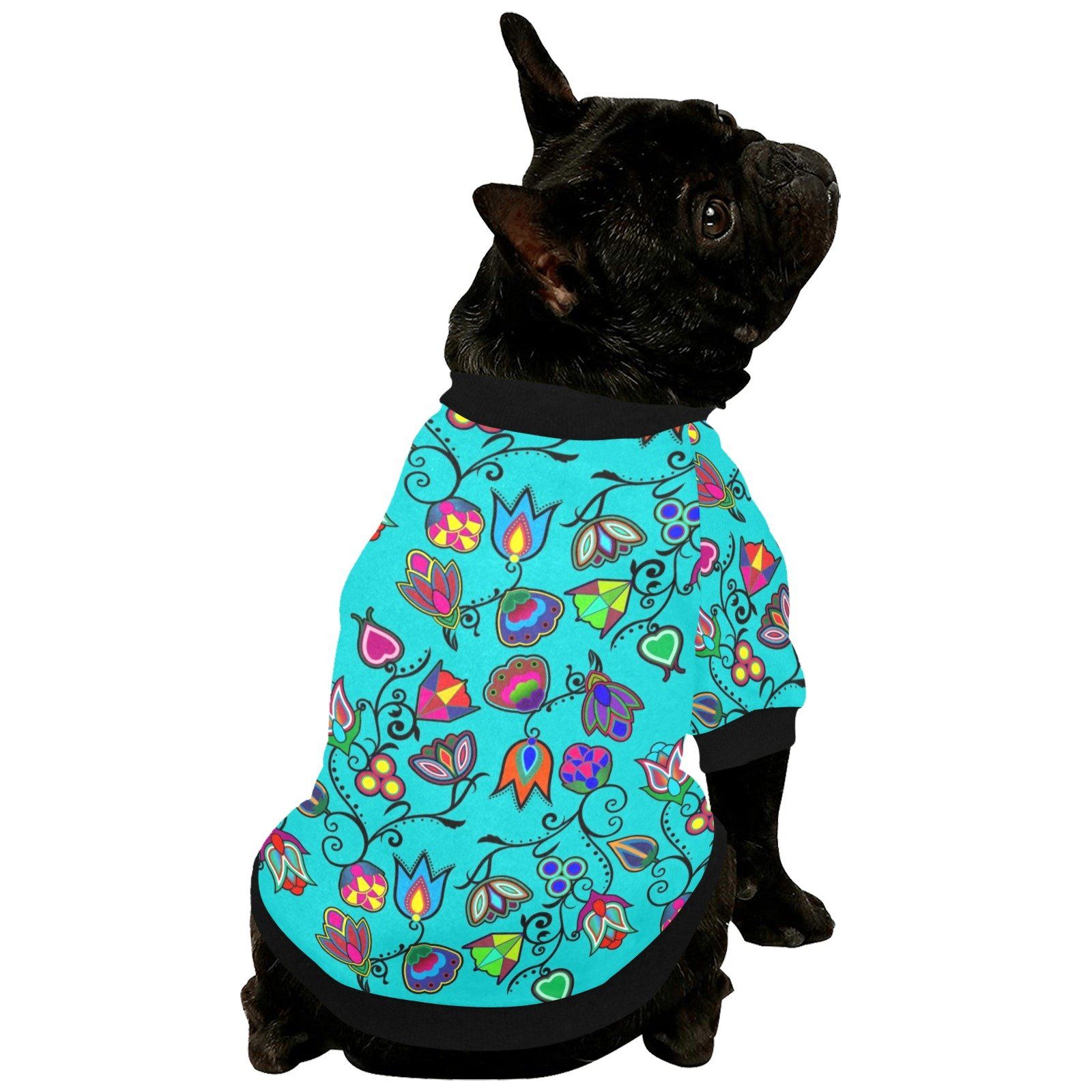 Indigenous Paisley Sky Pet Dog Round Neck Shirt Pet Dog Round Neck Shirt e-joyer 