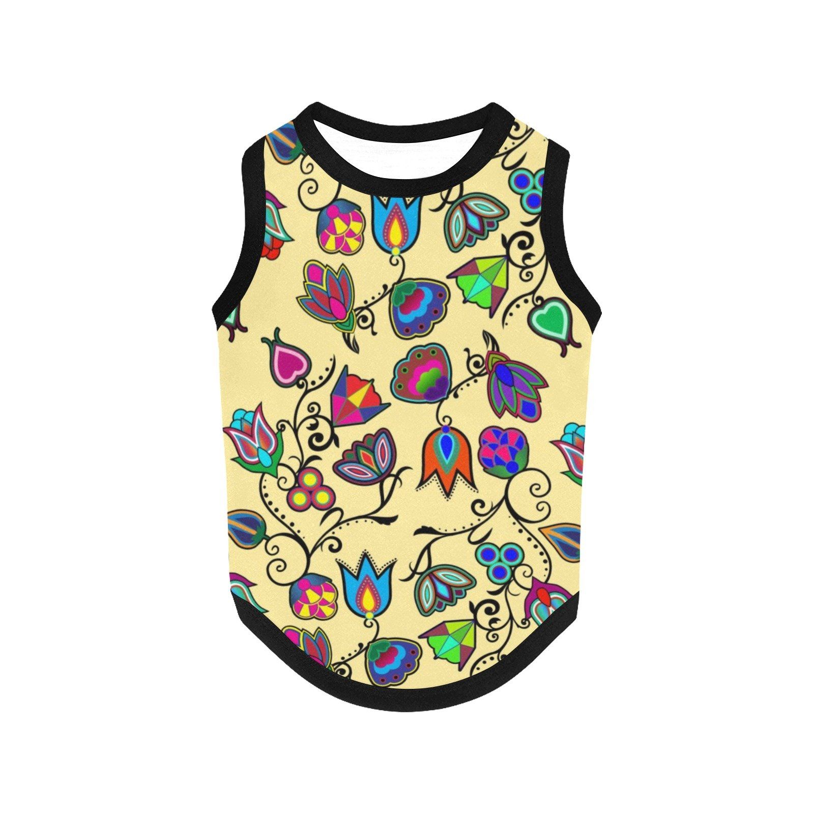 Indigenous Paisley Vanilla All Over Print Pet Tank Top Pet Tank Top e-joyer 