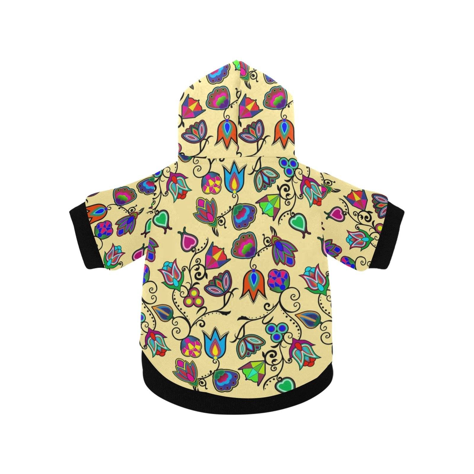 Indigenous Paisley Vanilla Pet Dog Hoodie Pet Dog Hoodie e-joyer 