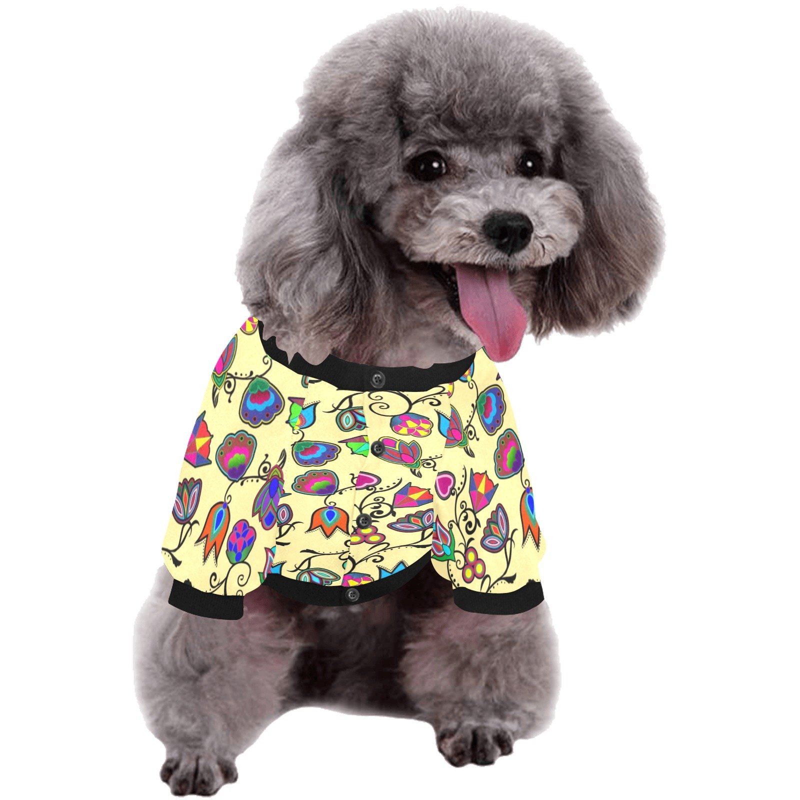 Indigenous Paisley Vanilla Pet Dog Round Neck Shirt Pet Dog Round Neck Shirt e-joyer 