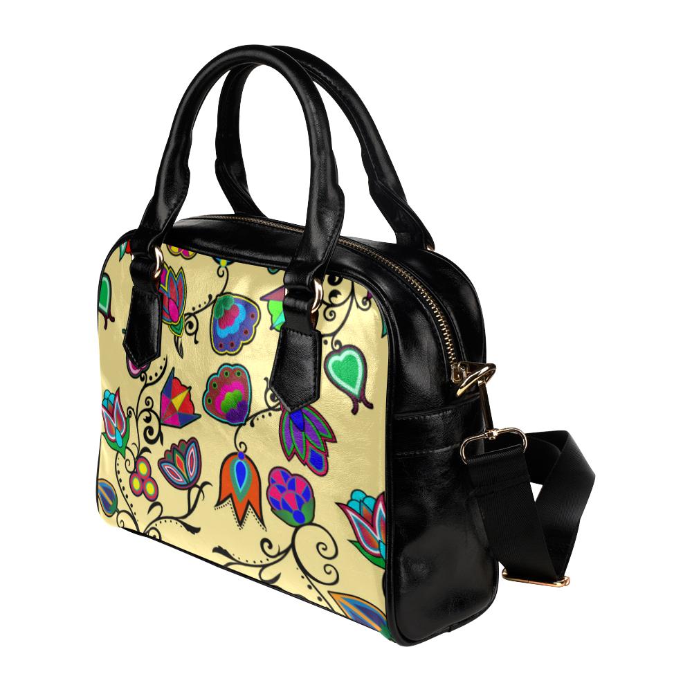 Indigenous Paisley - Vanilla Shoulder Handbag (Model 1634) Shoulder Handbags (1634) e-joyer 