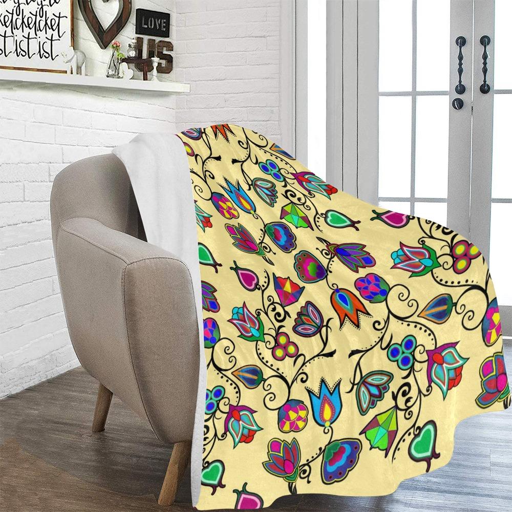 Indigenous Paisley Vanilla Ultra-Soft Micro Fleece Blanket 60"x80" Ultra-Soft Blanket 60''x80'' e-joyer 