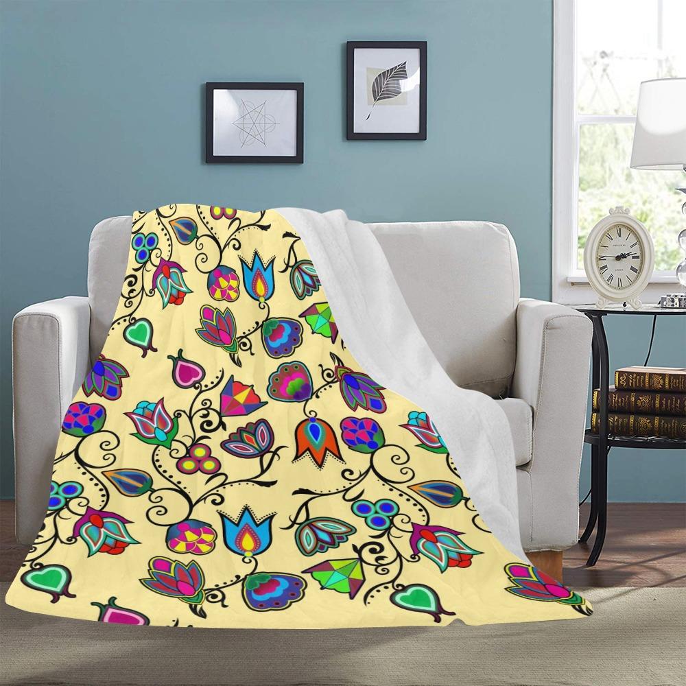 Indigenous Paisley Vanilla Ultra-Soft Micro Fleece Blanket 60"x80" Ultra-Soft Blanket 60''x80'' e-joyer 