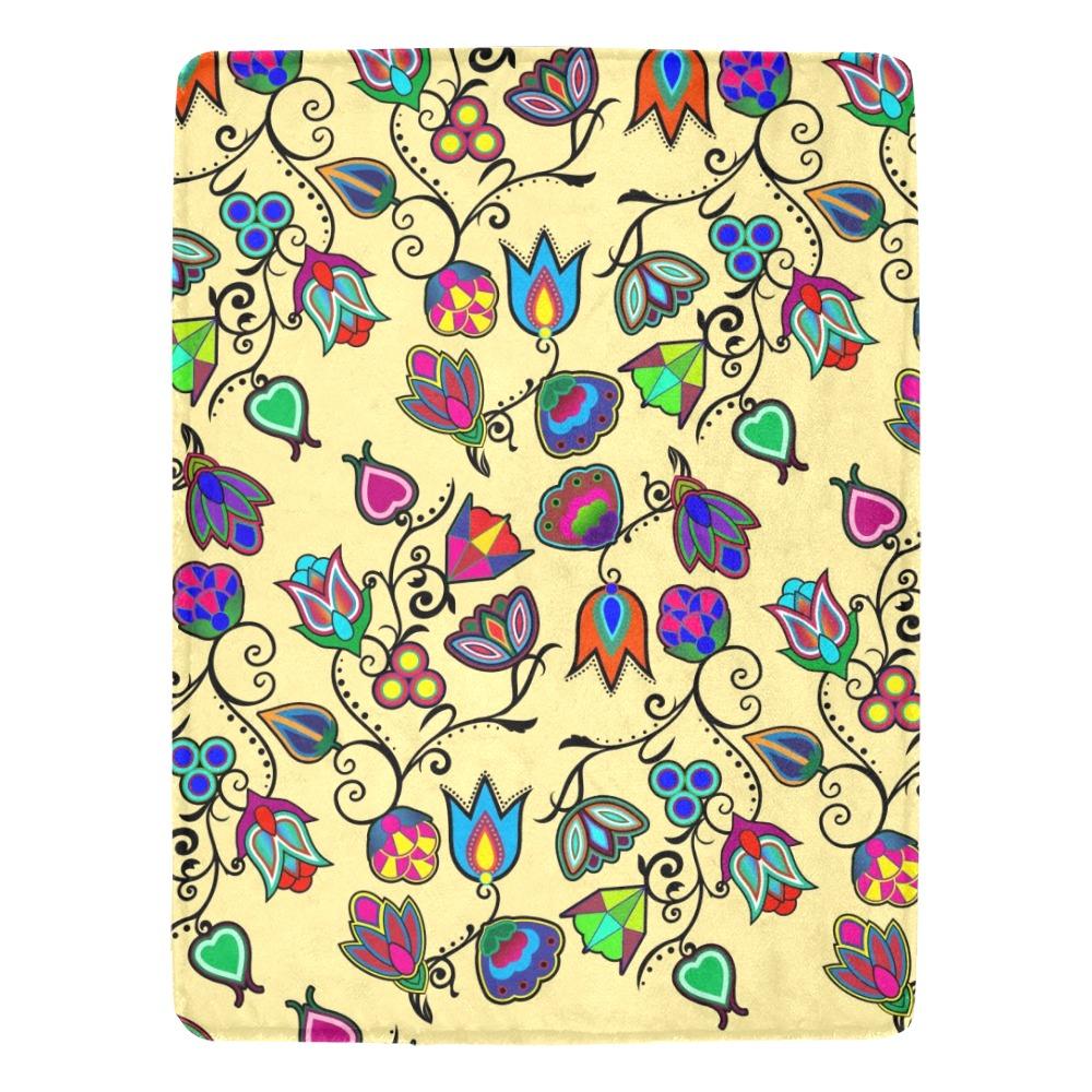 Indigenous Paisley Vanilla Ultra-Soft Micro Fleece Blanket 60"x80" Ultra-Soft Blanket 60''x80'' e-joyer 