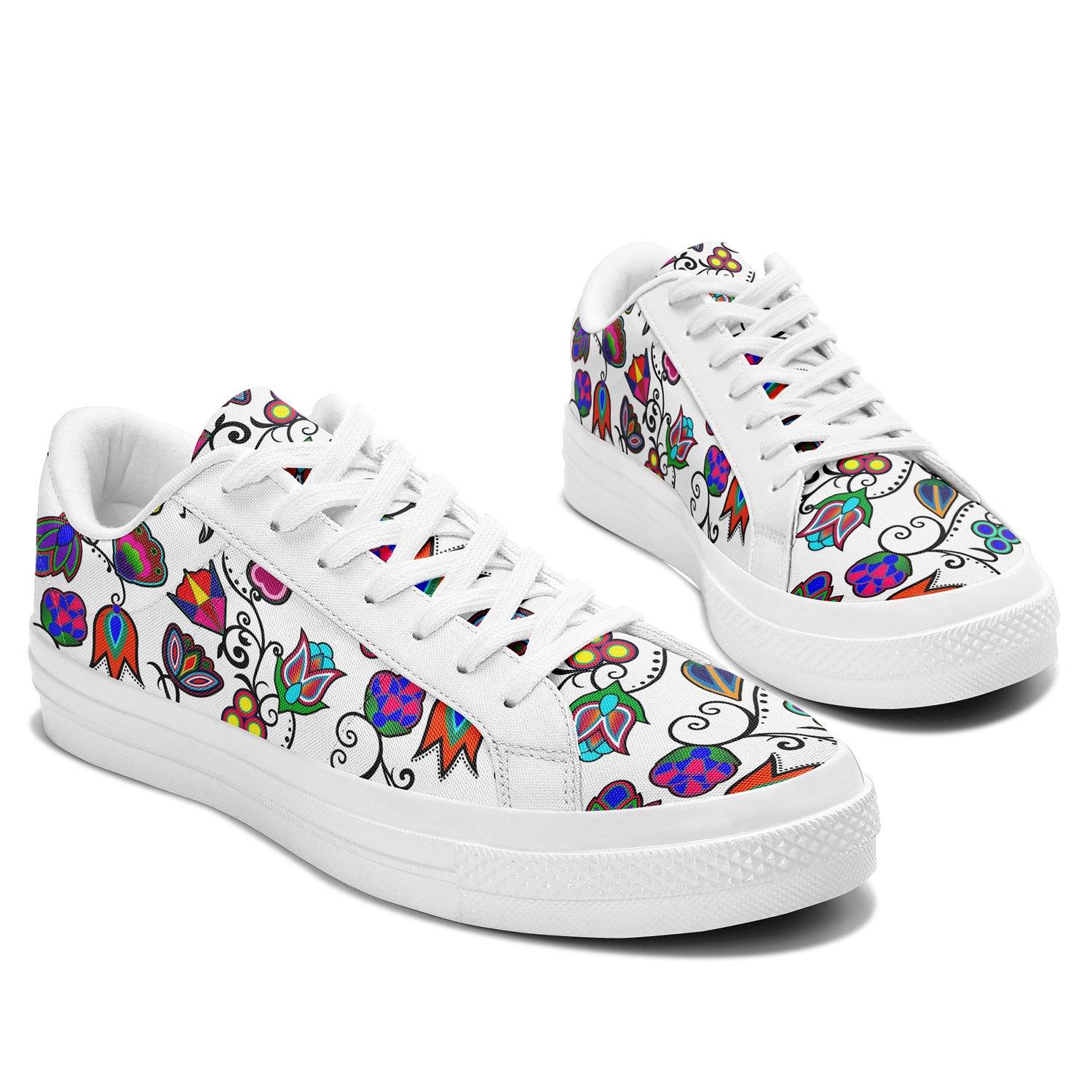 Indigenous Paisley White Aapisi Low Top Canvas Shoes White Sole 49 Dzine 