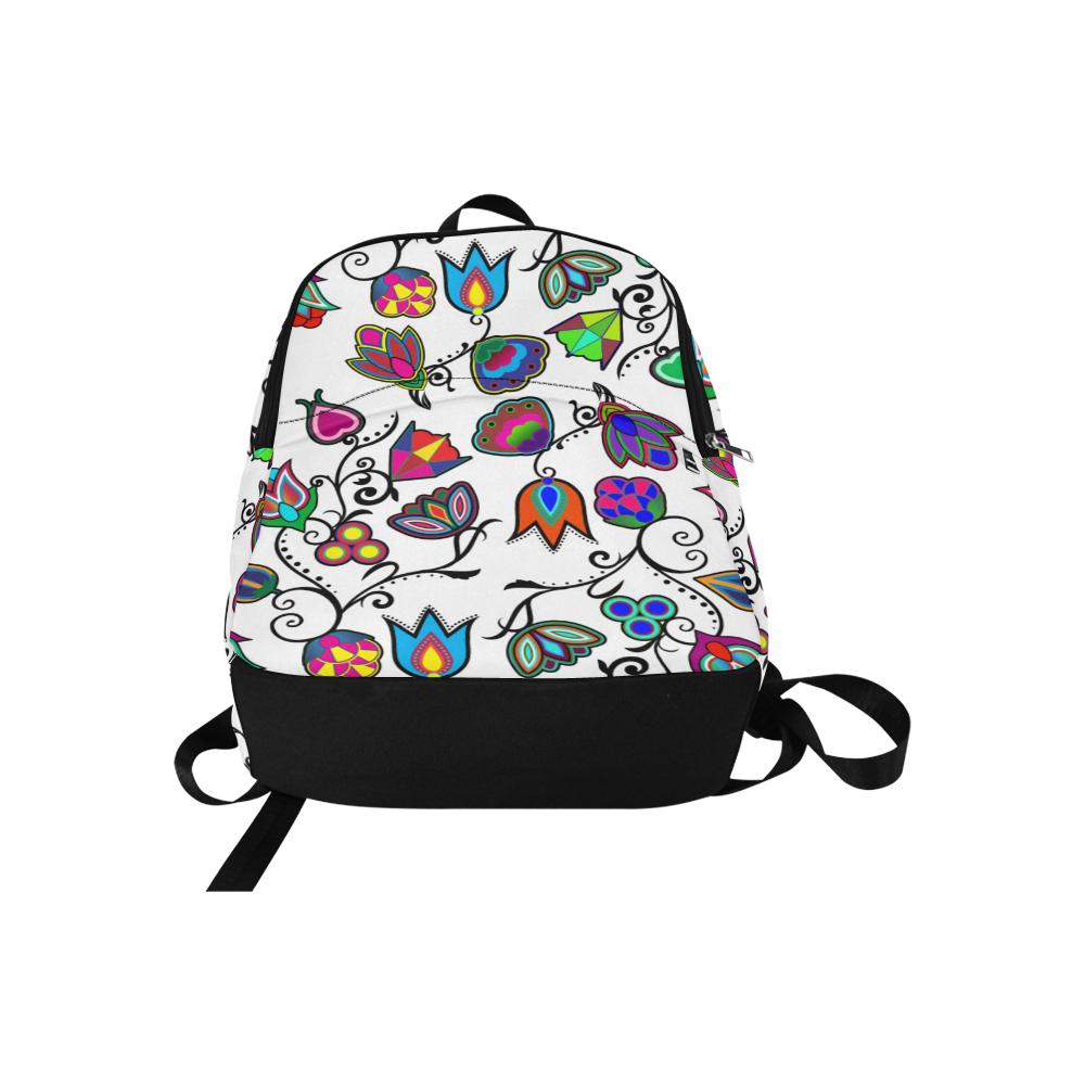 Indigenous Paisley White Fabric Backpack for Adult (Model 1659) Casual Backpack for Adult (1659) e-joyer 