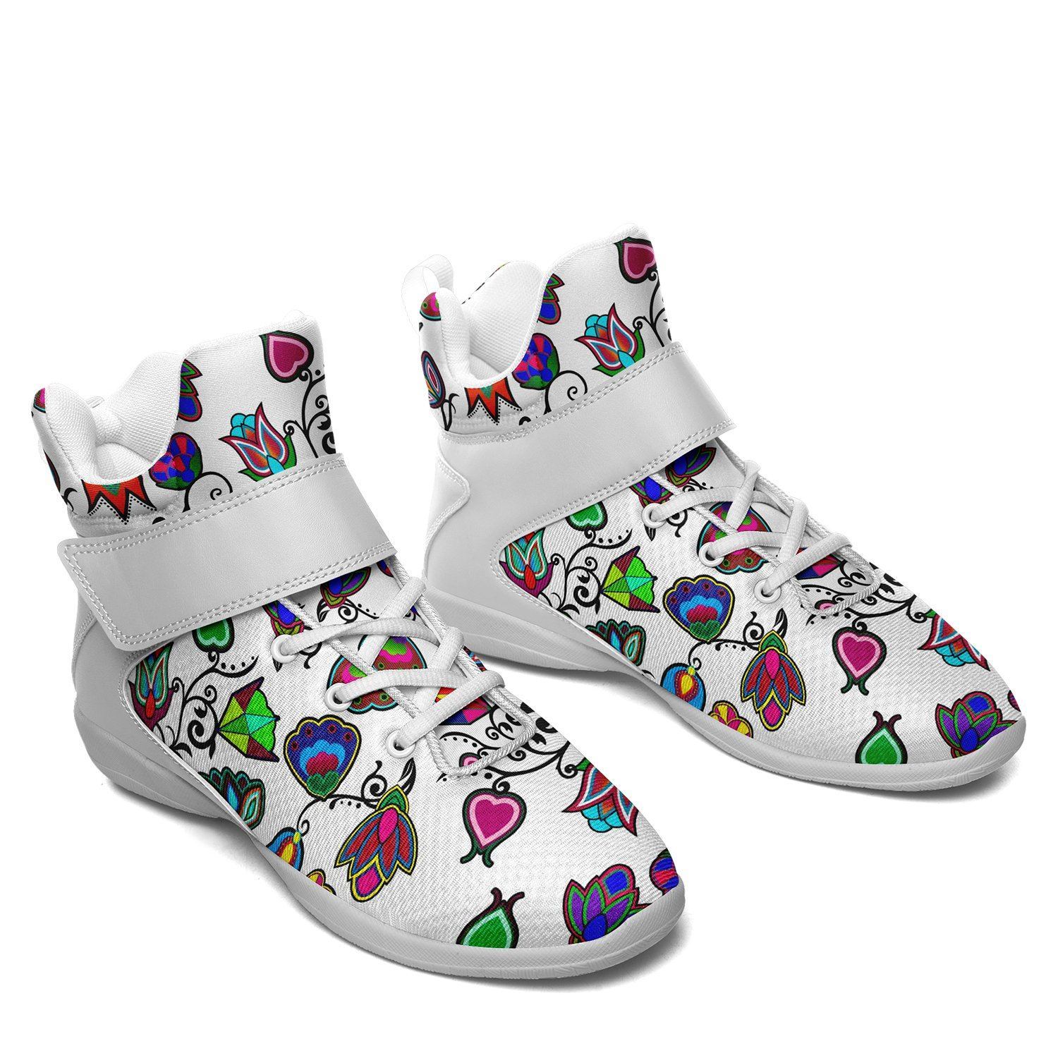 Indigenous Paisley White Kid's Ipottaa Basketball / Sport High Top Shoes 49 Dzine 