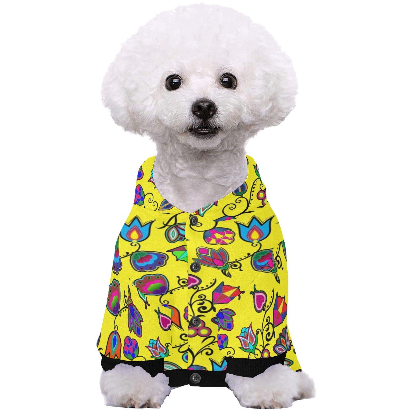 Indigenous Paisley Yellow Pet Dog Hoodie Pet Dog Hoodie e-joyer 