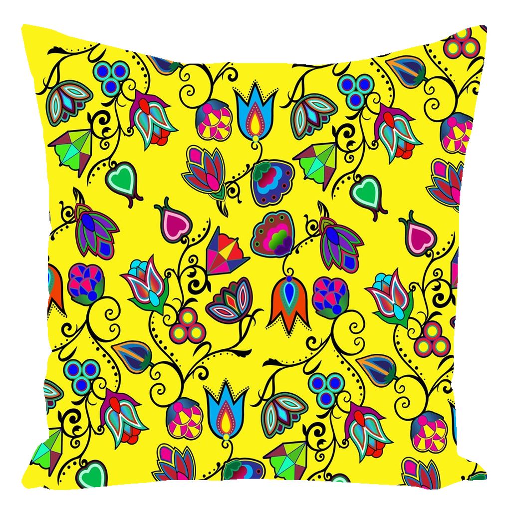 Indigenous Paisley - Yellow Throw Pillows 49 Dzine With Zipper Spun Polyester 16x16 inch