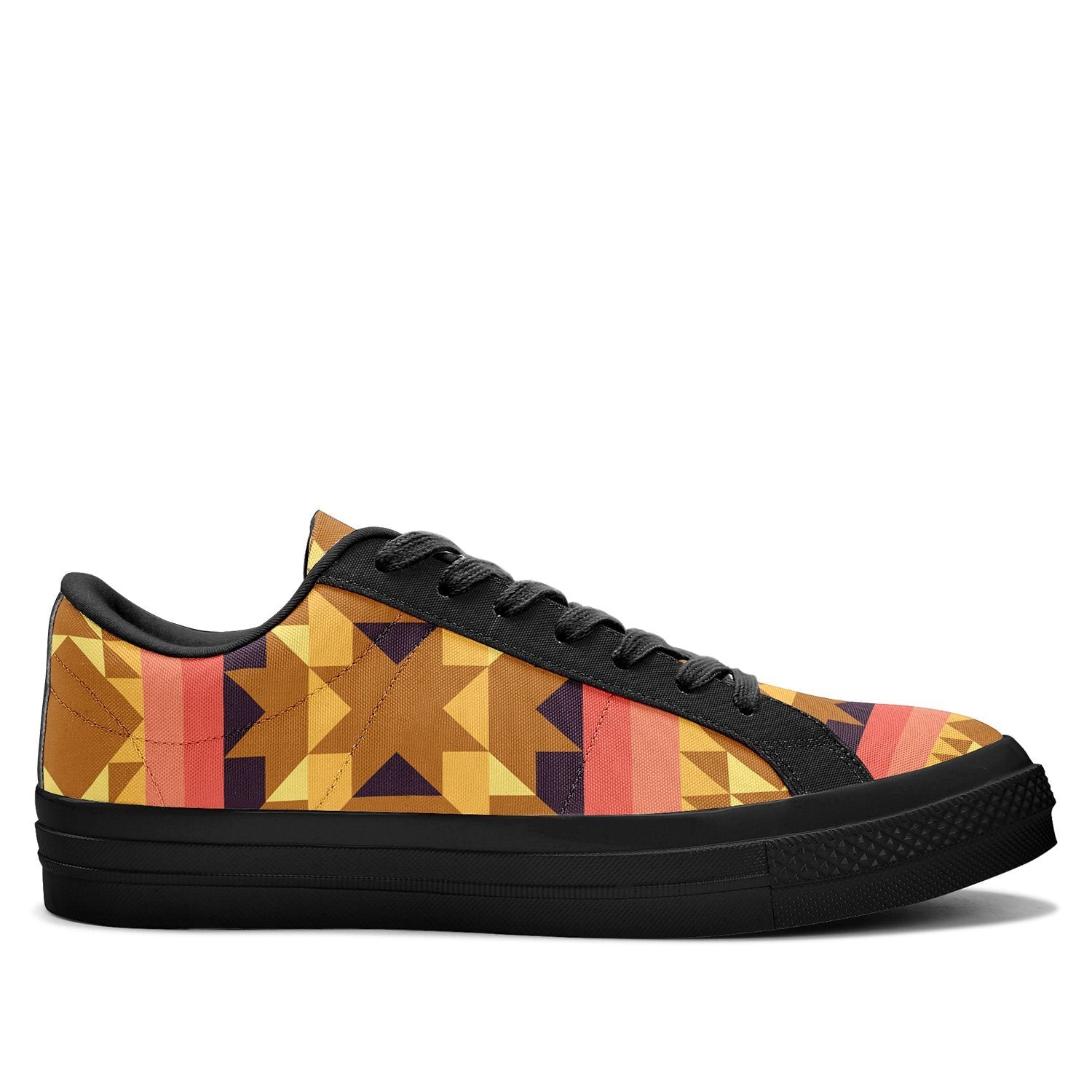 Infinite Sunset Aapisi Low Top Canvas Shoes Black Sole aapisi Herman 