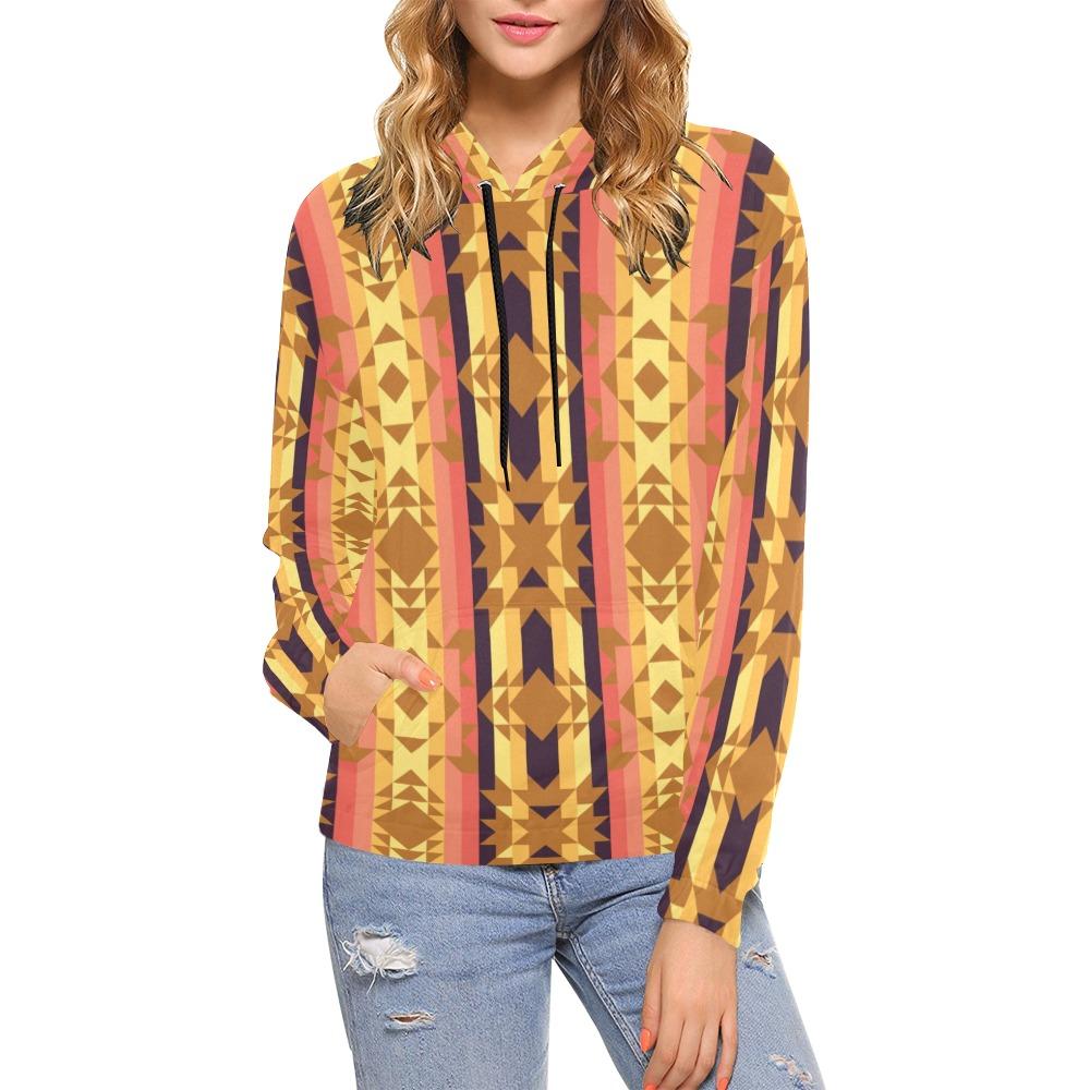 Infinite Sunset All Over Print Hoodie for Women (USA Size) (Model H13) All Over Print Hoodie for Women (H13) e-joyer 