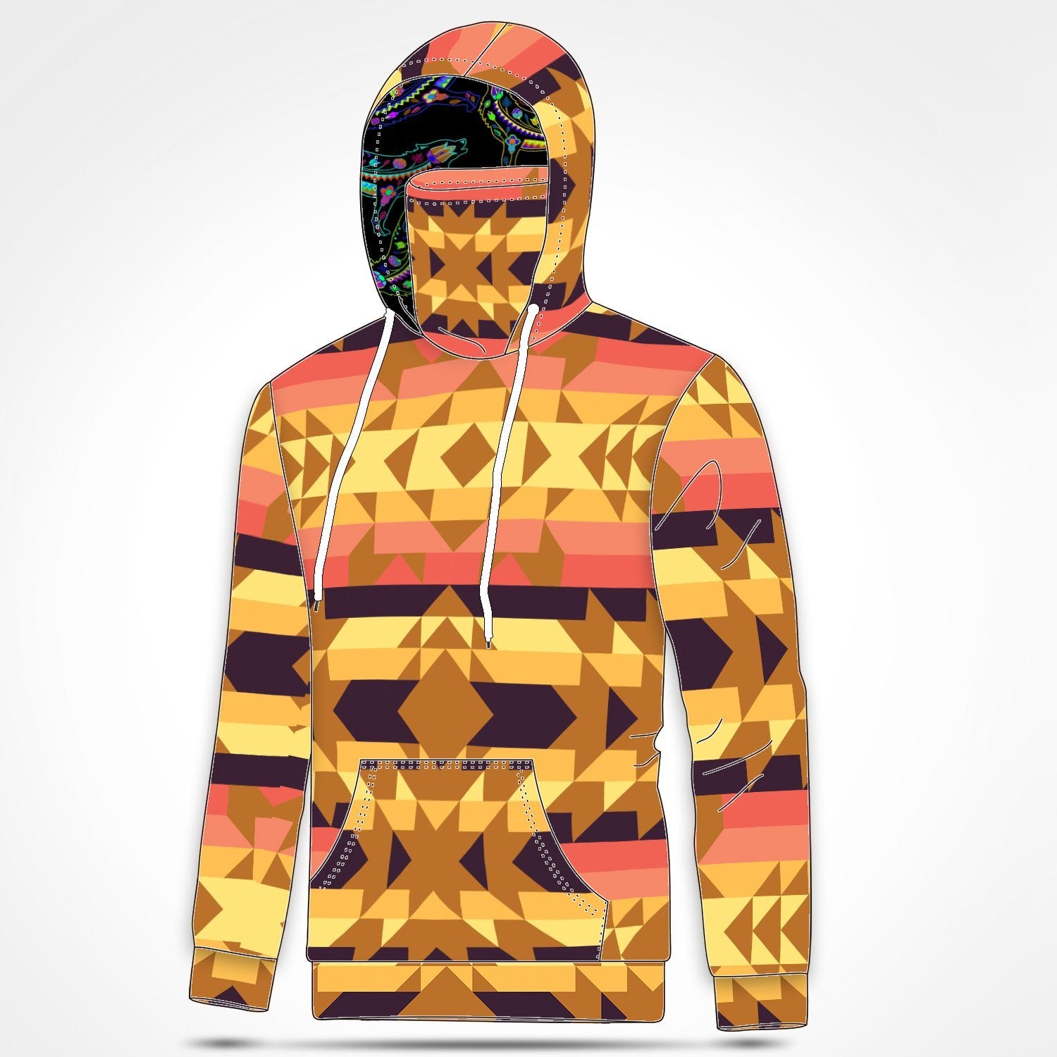 Infinite Sunset Hoodie with Face Cover 49 Dzine 