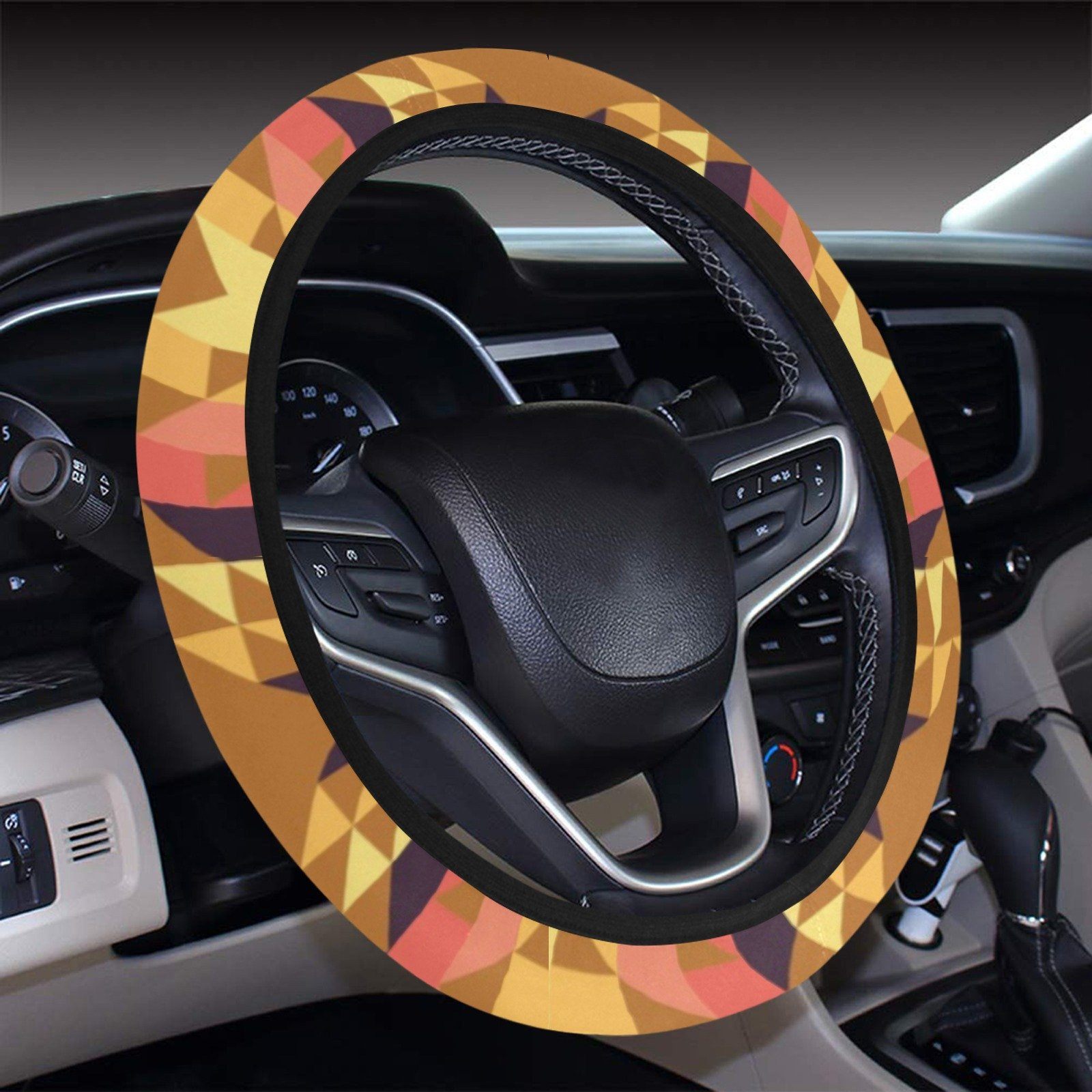 Infinite Sunset Steering Wheel Cover with Elastic Edge Steering Wheel Cover with Elastic Edge e-joyer 