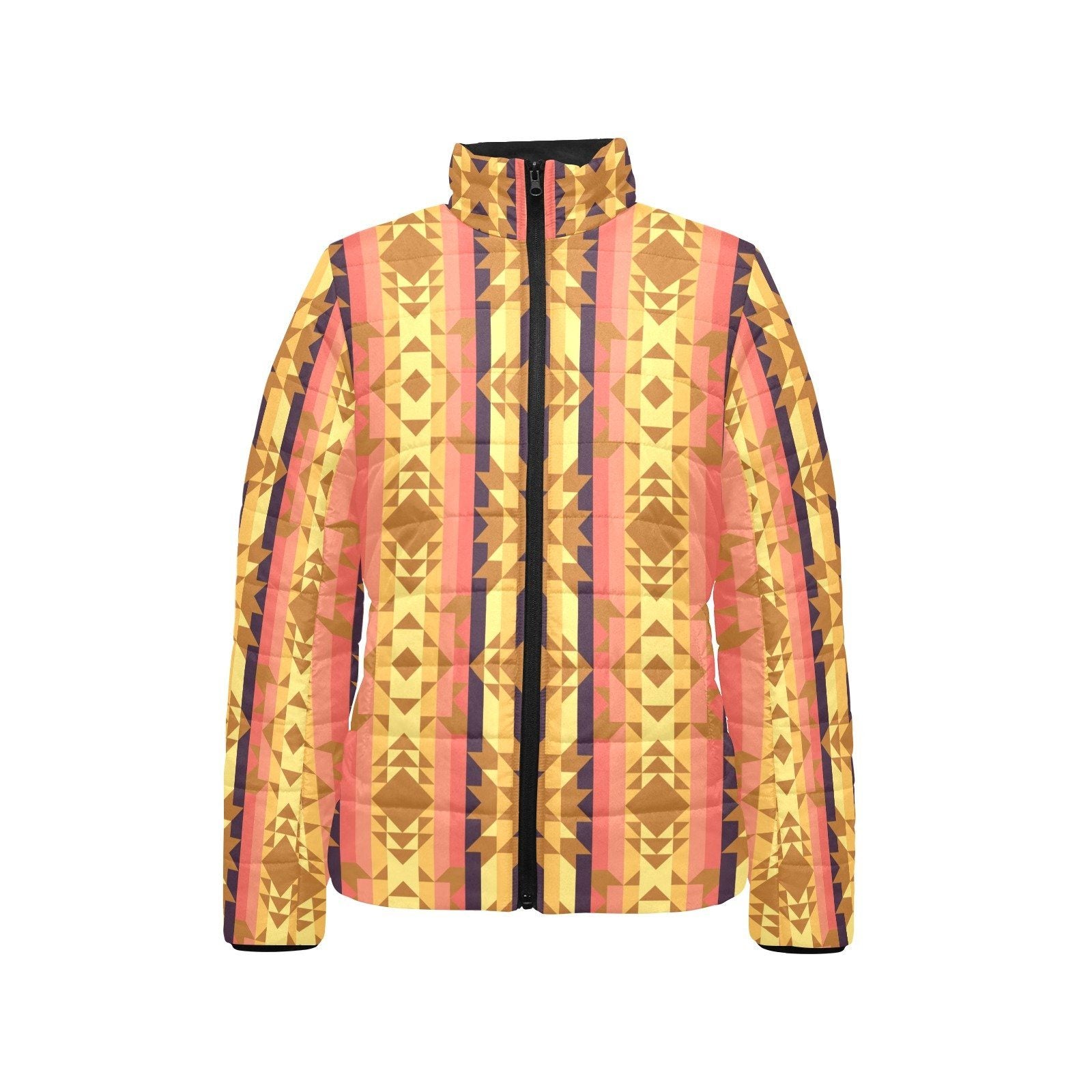 Infinite Sunset Women's Stand Collar Padded Jacket (Model H41) jacket e-joyer 