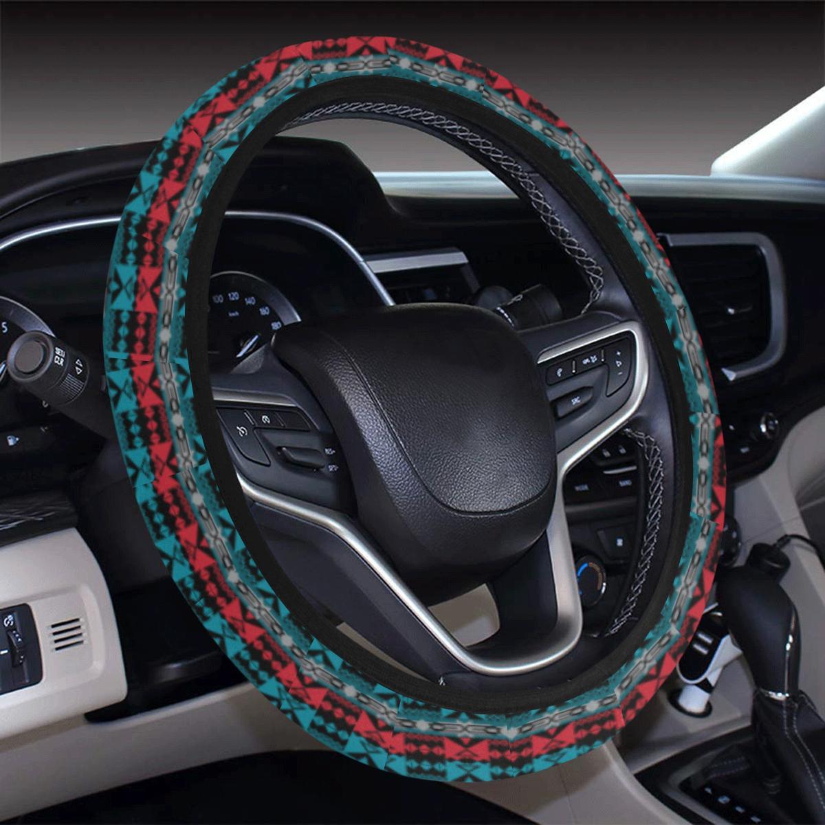 Inside the Lodge Steering Wheel Cover with Elastic Edge Steering Wheel Cover with Elastic Edge e-joyer 