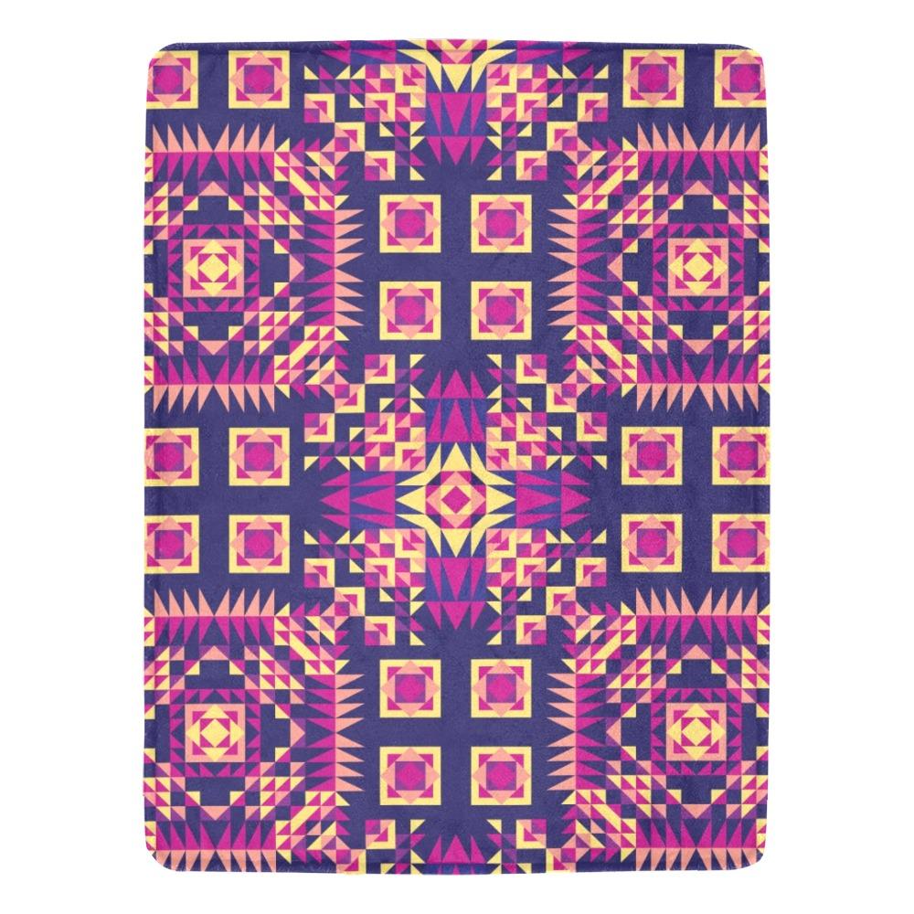 Kaleidoscope Bleu Ultra-Soft Micro Fleece Blanket 60"x80" Ultra-Soft Blanket 60''x80'' e-joyer 