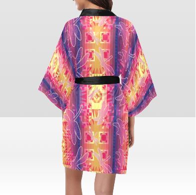 Kaleidoscope Dragonfly Kimono Robe Artsadd 