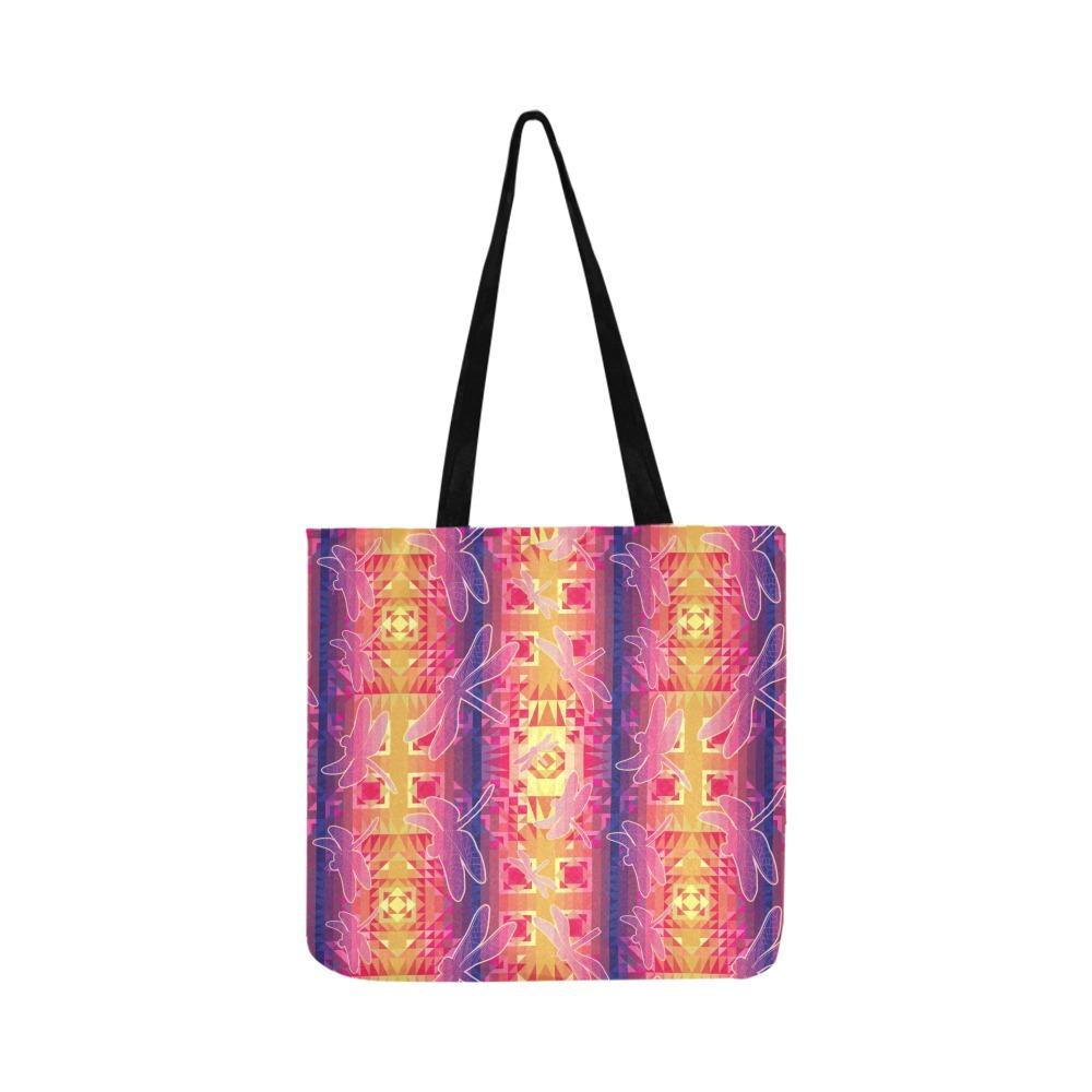 Kaleidoscope Dragonfly Reusable Shopping Bag Model 1660 (Two sides) Shopping Tote Bag (1660) e-joyer 