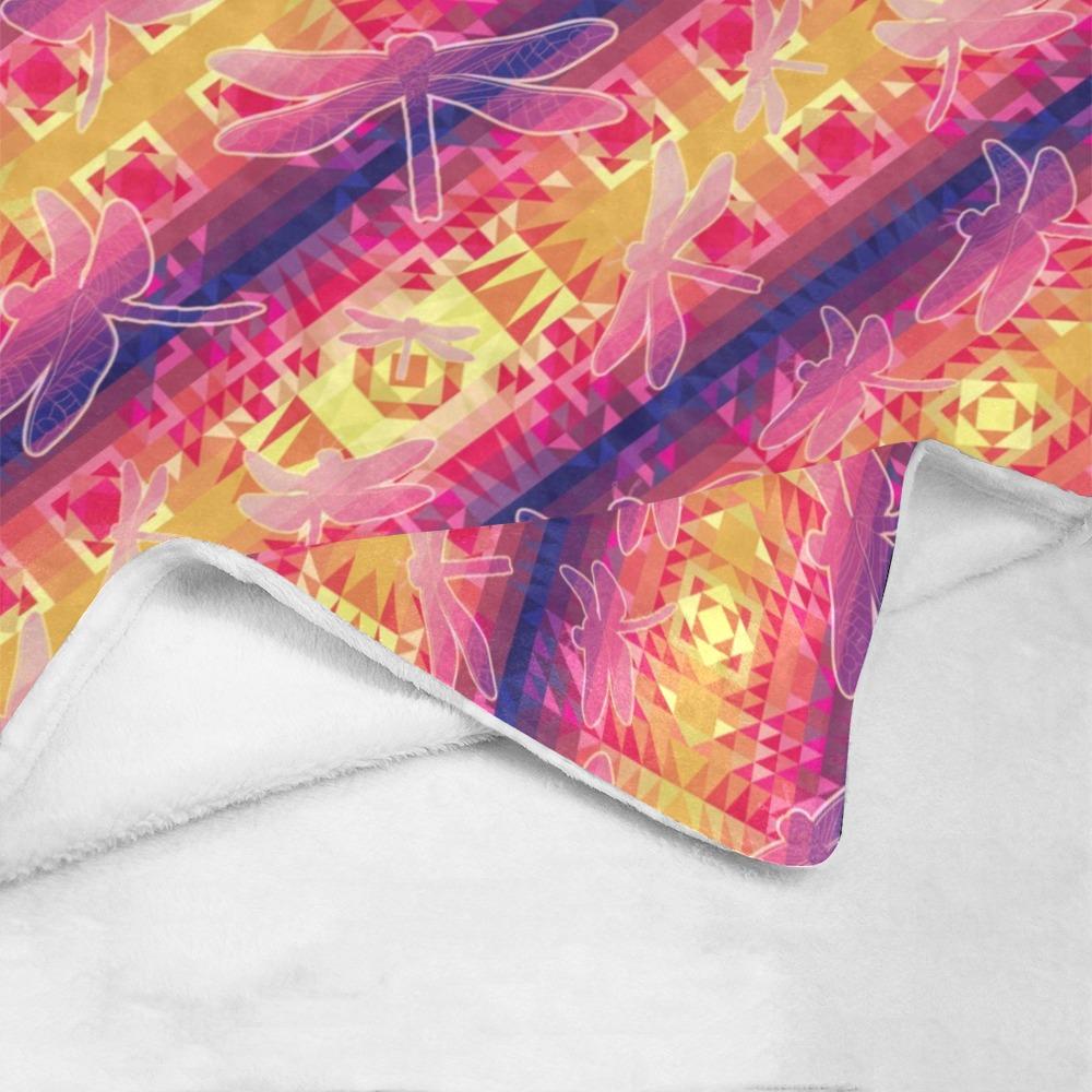 Kaleidoscope Dragonfly Ultra-Soft Micro Fleece Blanket 50"x60" Ultra-Soft Blanket 50''x60'' e-joyer 