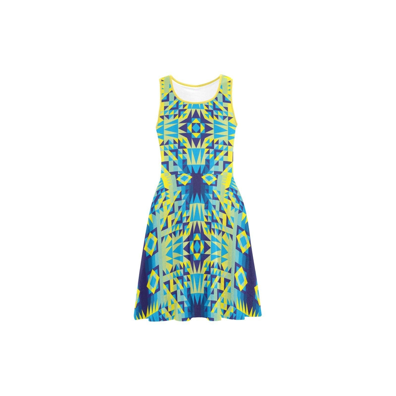 Kaleidoscope Jaune Bleu Atalanta Sundress (Model D04) Atalanta Sundress (D04) e-joyer 