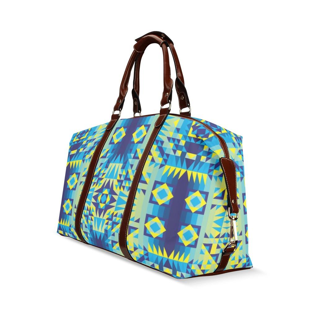 Kaleidoscope Jaune Bleu Classic Travel Bag (Model 1643) Remake Classic Travel Bags (1643) e-joyer 