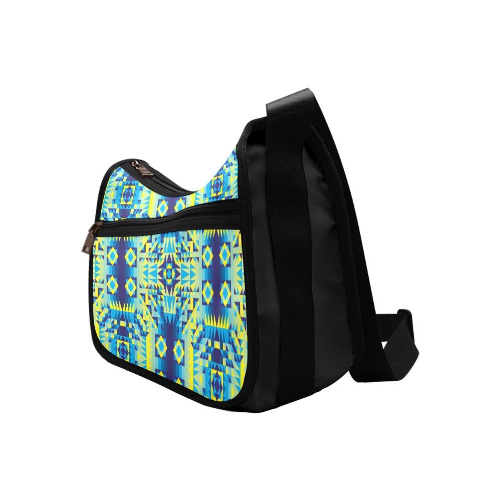 Kaleidoscope Jaune Bleu Crossbody Bags (Model 1616) Crossbody Bags (1616) e-joyer 