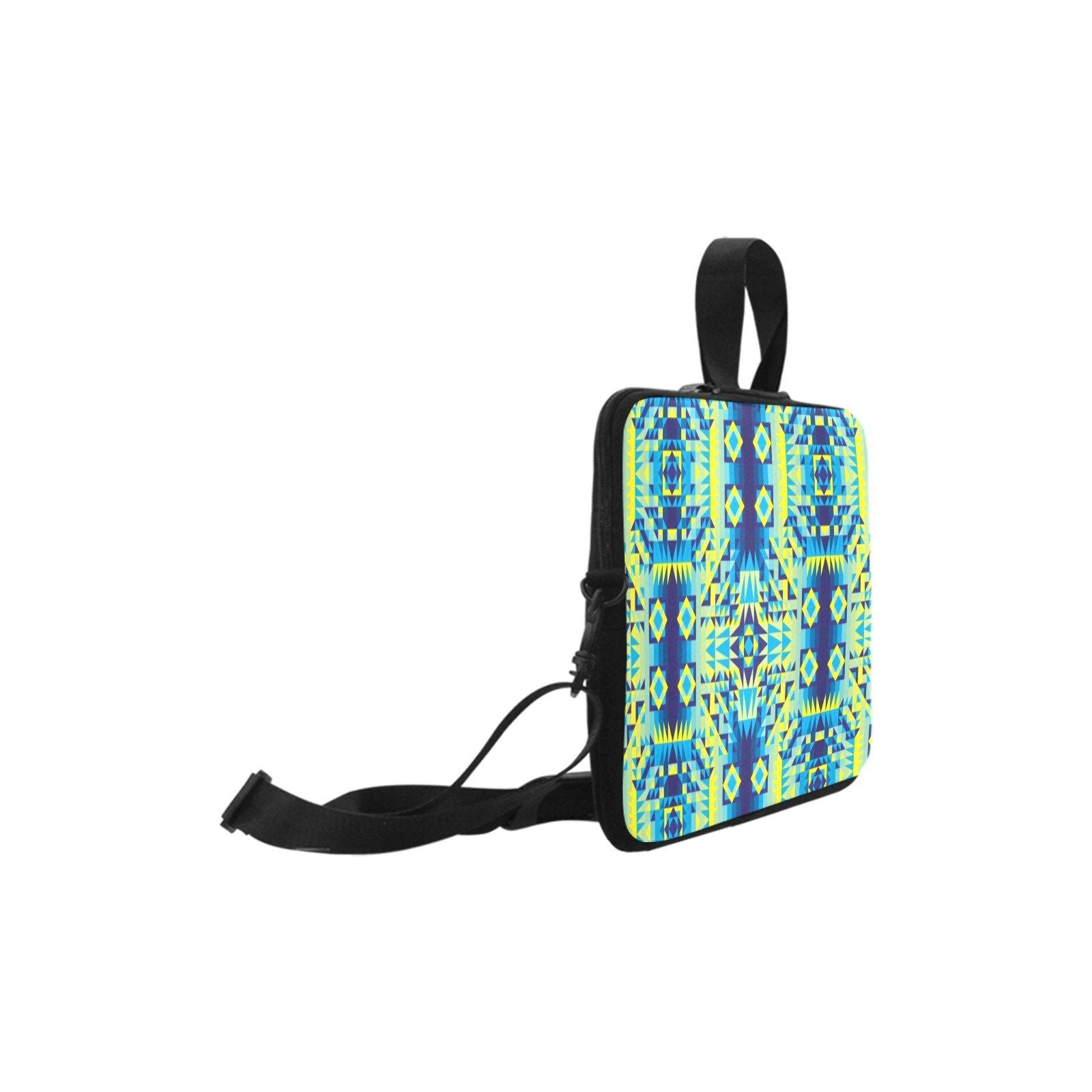 Kaleidoscope Jaune Bleu Laptop Handbags 10" bag e-joyer 