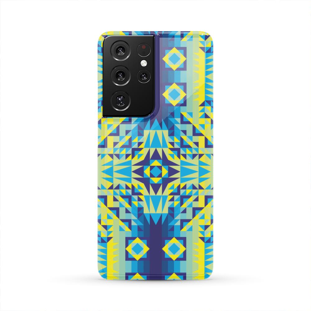 Kaleidoscope Jaune Bleu Phone Case Phone Case wc-fulfillment Samsung Galaxy S21 Ultra 