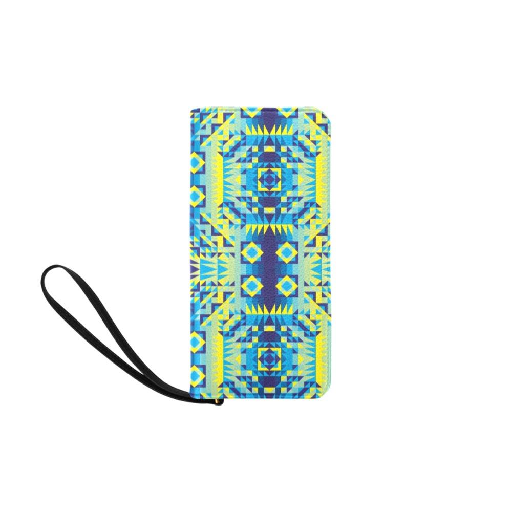 Kaleidoscope Jaune Bleu Women's Clutch Purse (Model 1637) Women's Clutch Purse (1637) e-joyer 