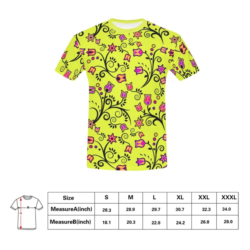 Key Lime Star All Over Print T-Shirt for Men (USA Size) (Model T40) All Over Print T-Shirt for Men (T40) e-joyer 