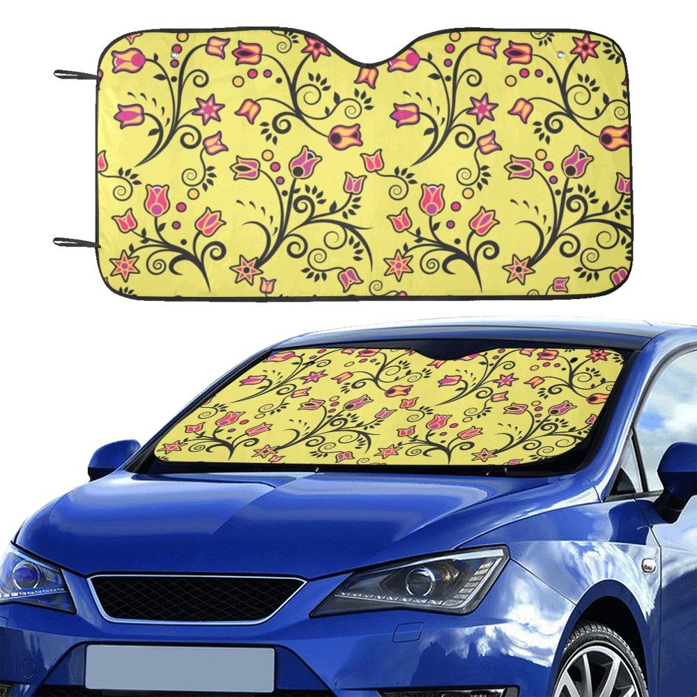 Key Lime Star Car Sun Shade 55"x30" Car Sun Shade e-joyer 