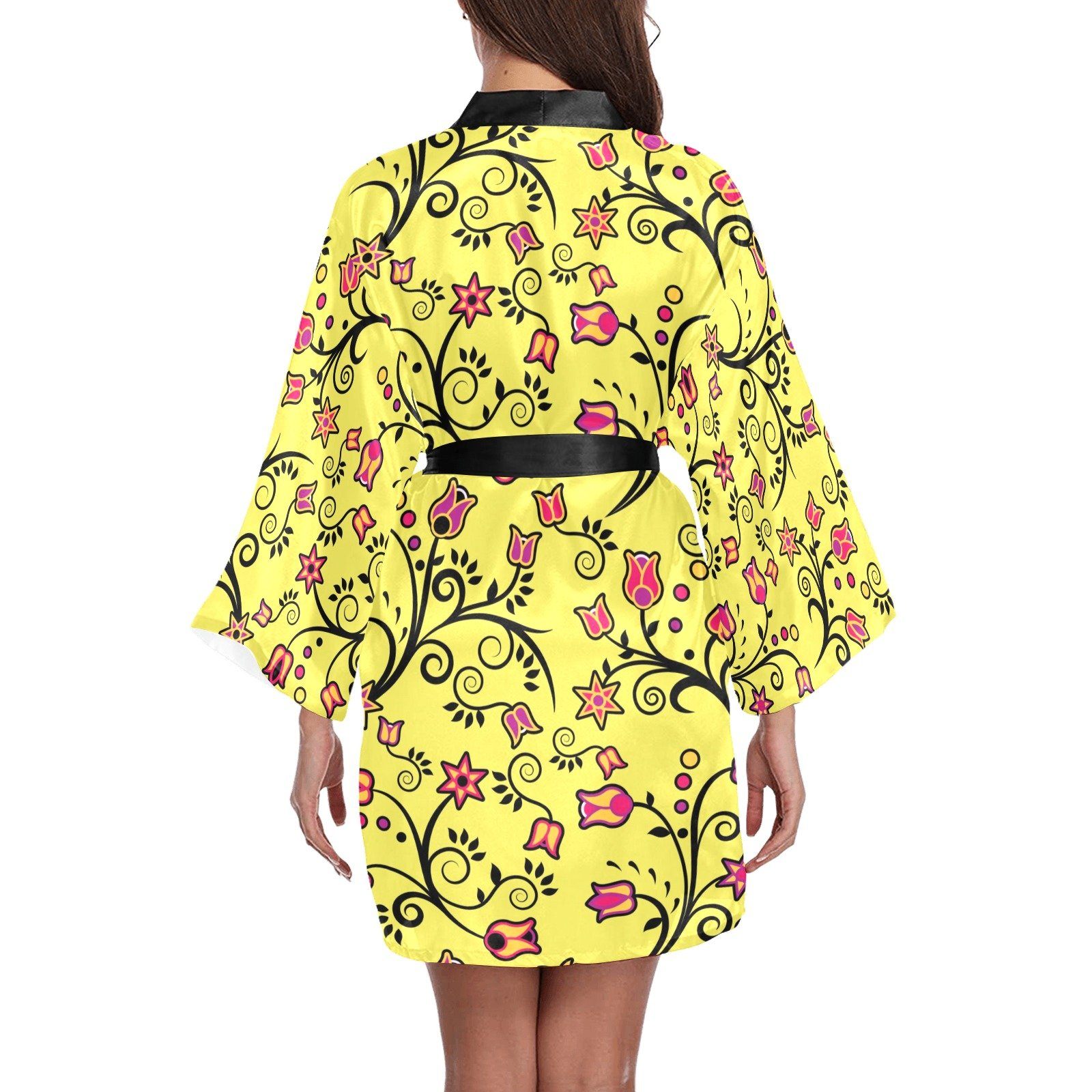 Key Lime Star Long Sleeve Kimono Robe Long Sleeve Kimono Robe e-joyer 