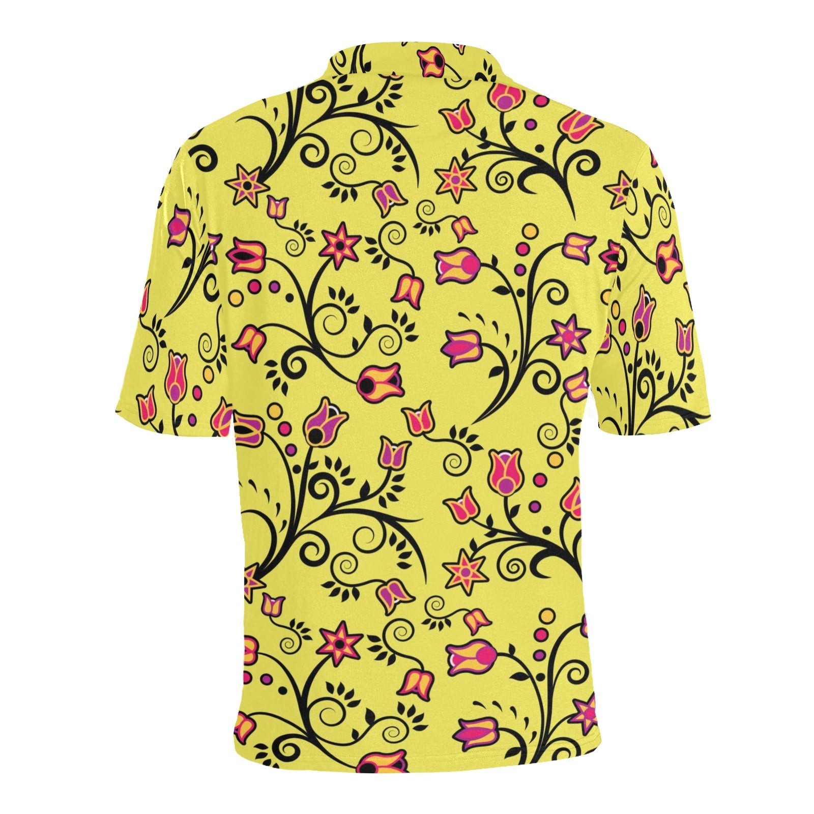 Key Lime Star Men's All Over Print Polo Shirt (Model T55) Men's Polo Shirt (Model T55) e-joyer 