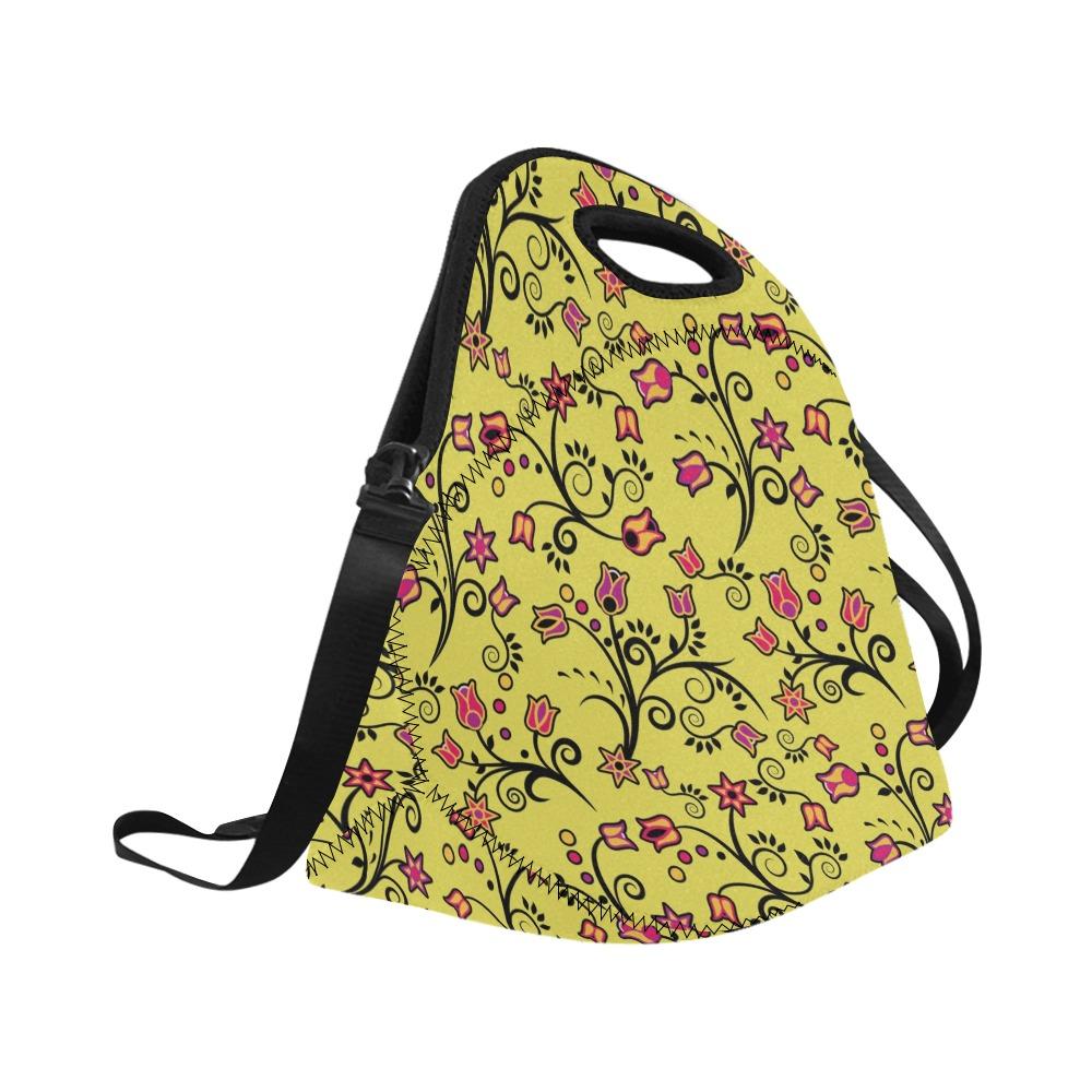 Key Lime Star Neoprene Lunch Bag/Large (Model 1669) bag e-joyer 