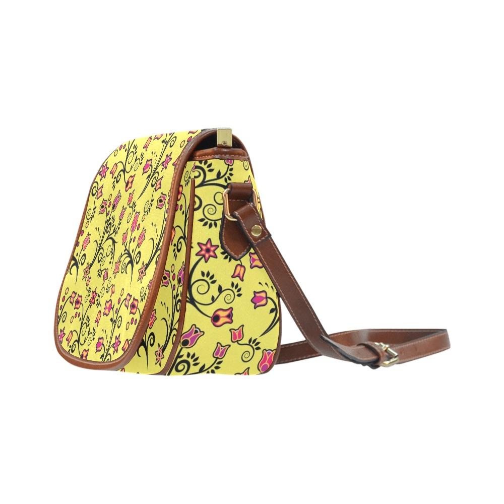 Key Lime Star Saddle Bag/Small (Model 1649) Full Customization Saddle Bag/Small (Full Customization) e-joyer 