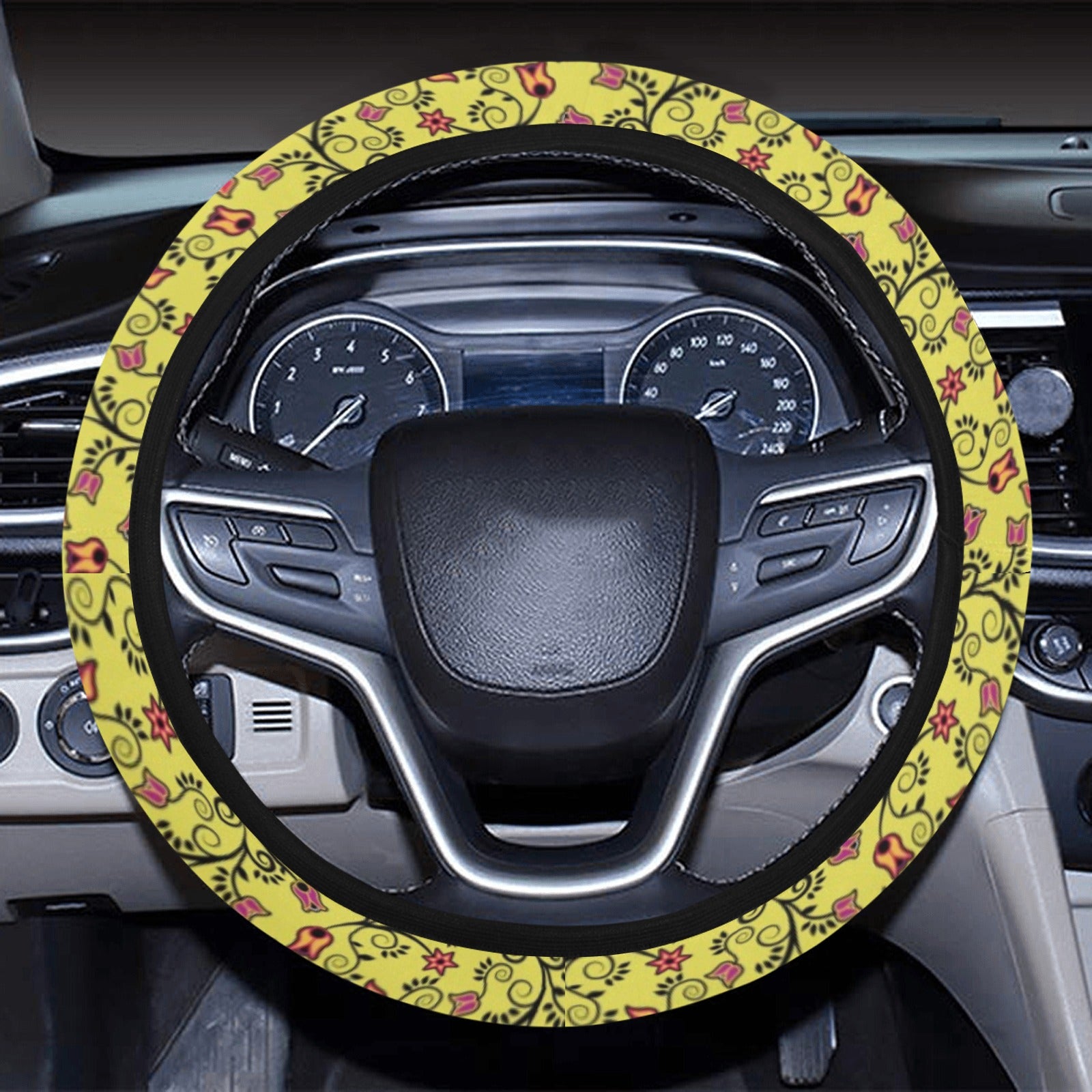 Key Lime Star Steering Wheel Cover with Elastic Edge Steering Wheel Cover with Elastic Edge e-joyer 