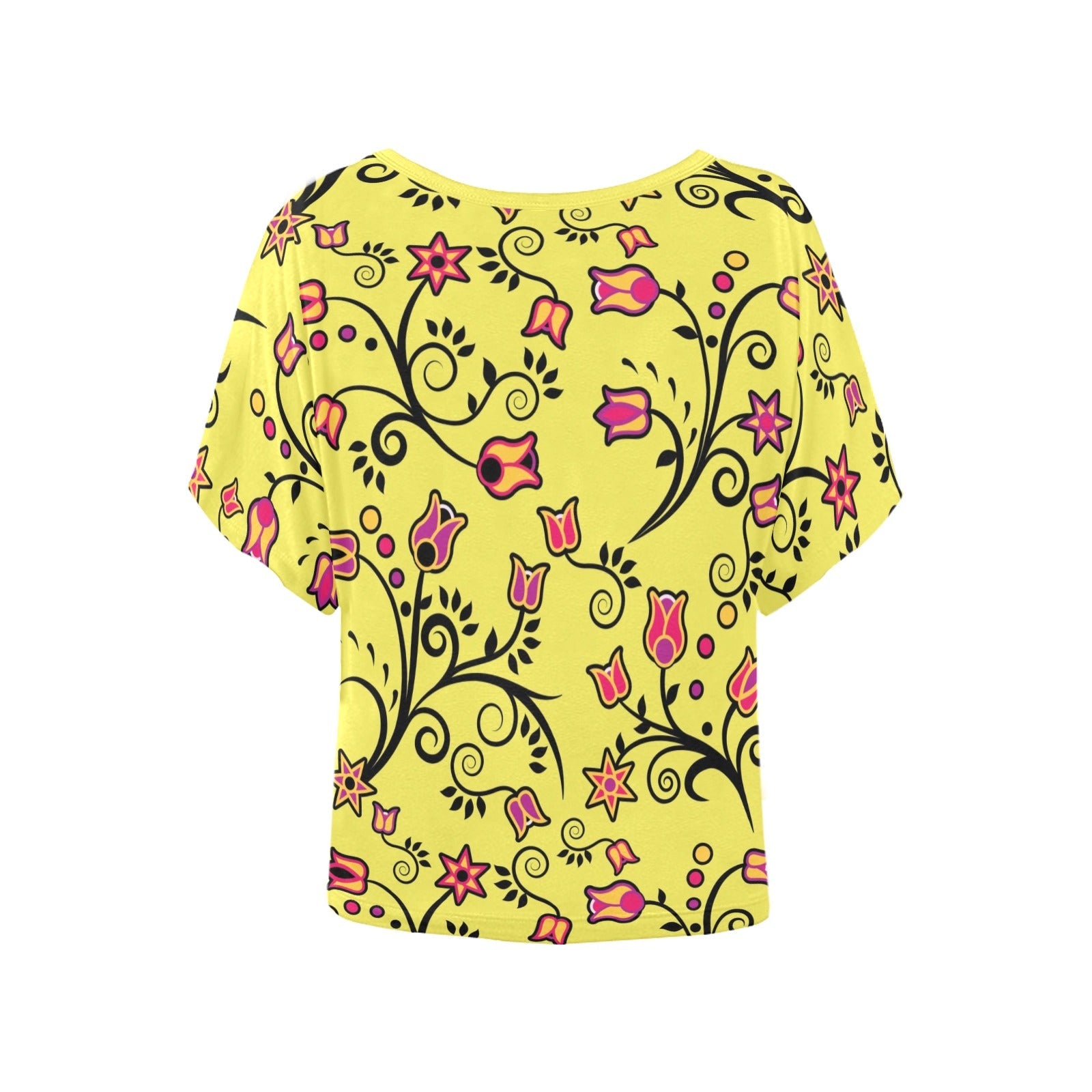 Key Lime Star Women's Batwing-Sleeved Blouse T shirt (Model T44) Women's Batwing-Sleeved Blouse T shirt (T44) e-joyer 