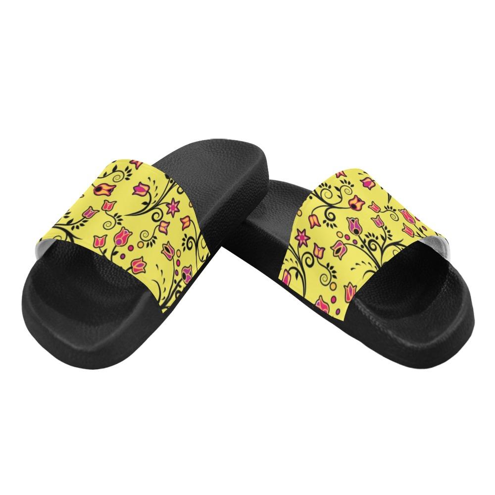 Key Lime Star Women's Slide Sandals (Model 057) Women's Slide Sandals (057) e-joyer 