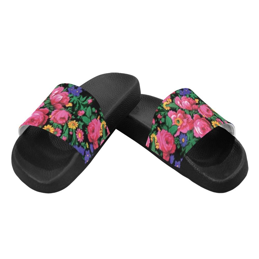 Kokum's Revenge Black Men's Slide Sandals (Model 057) Men's Slide Sandals (057) e-joyer 