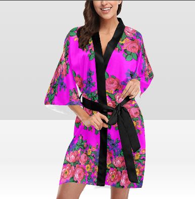 Kokum's Revenge Blush Kimono Robe Artsadd 