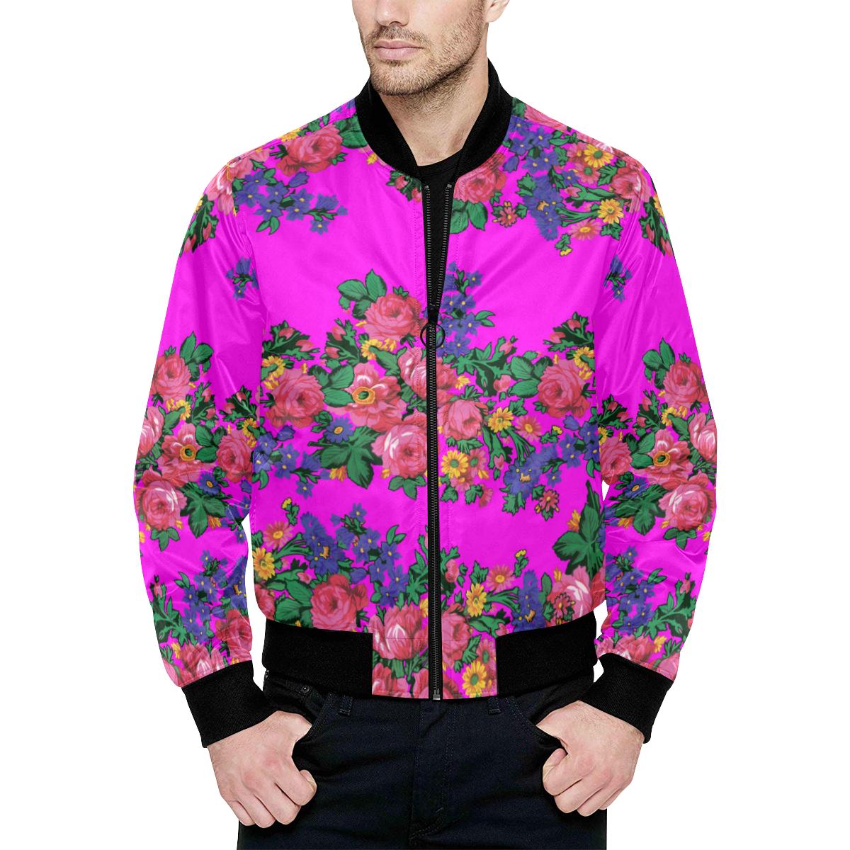 Kokum's Revenge Blush Unisex Heavy Bomber Jacket with Quilted Lining All Over Print Quilted Jacket for Men (H33) e-joyer 