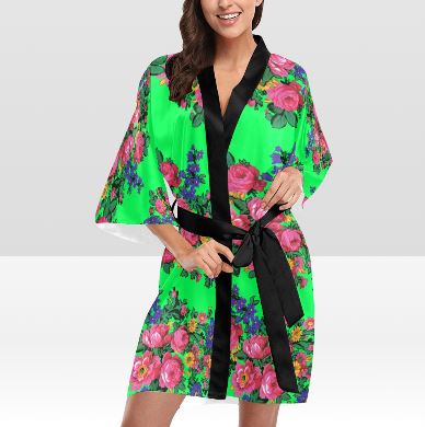 Kokum's Revenge Green Kimono Robe Artsadd 